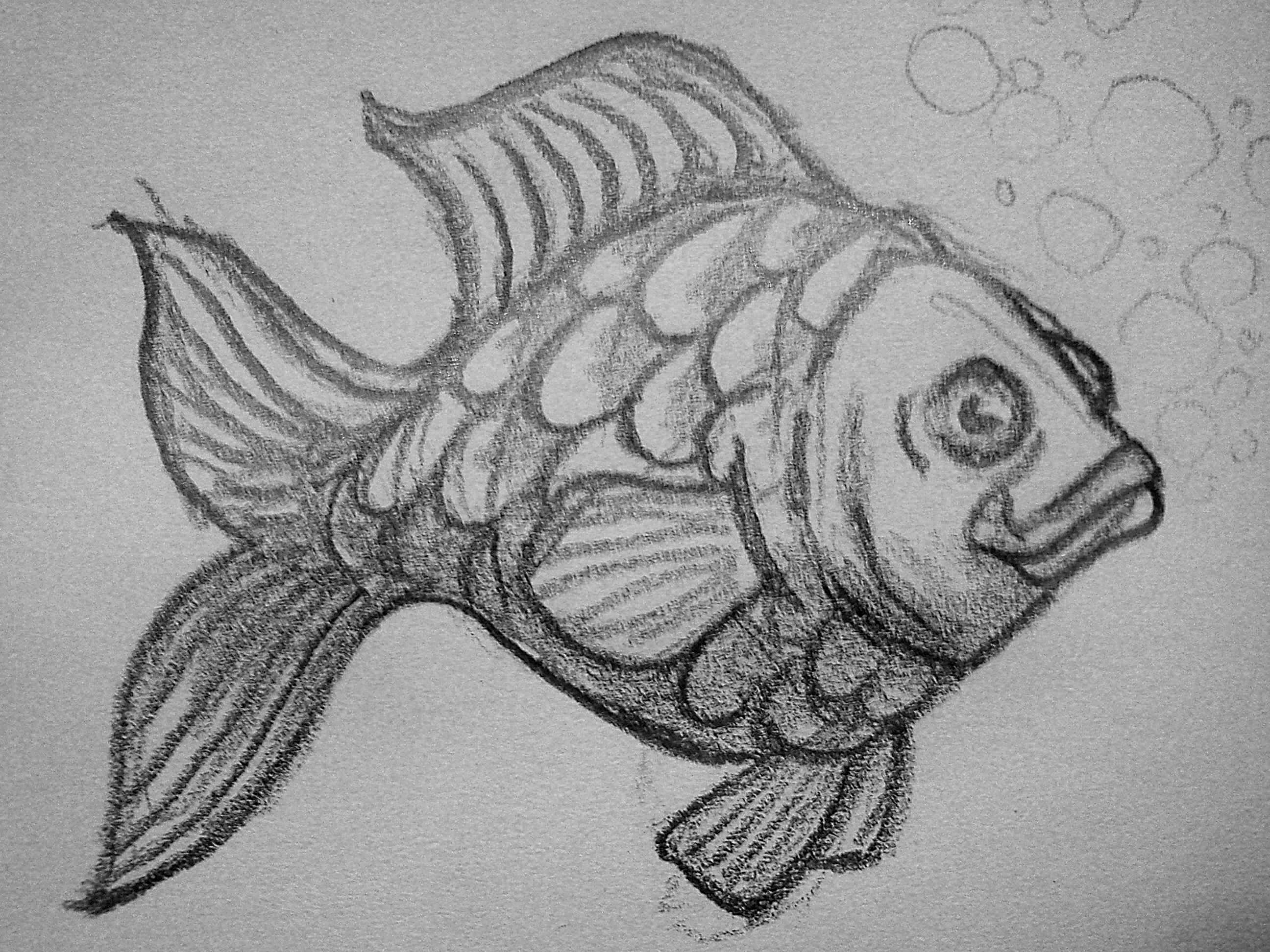 Fish - Sketch for not performed Woodcut | Sketches | Pinterest ...