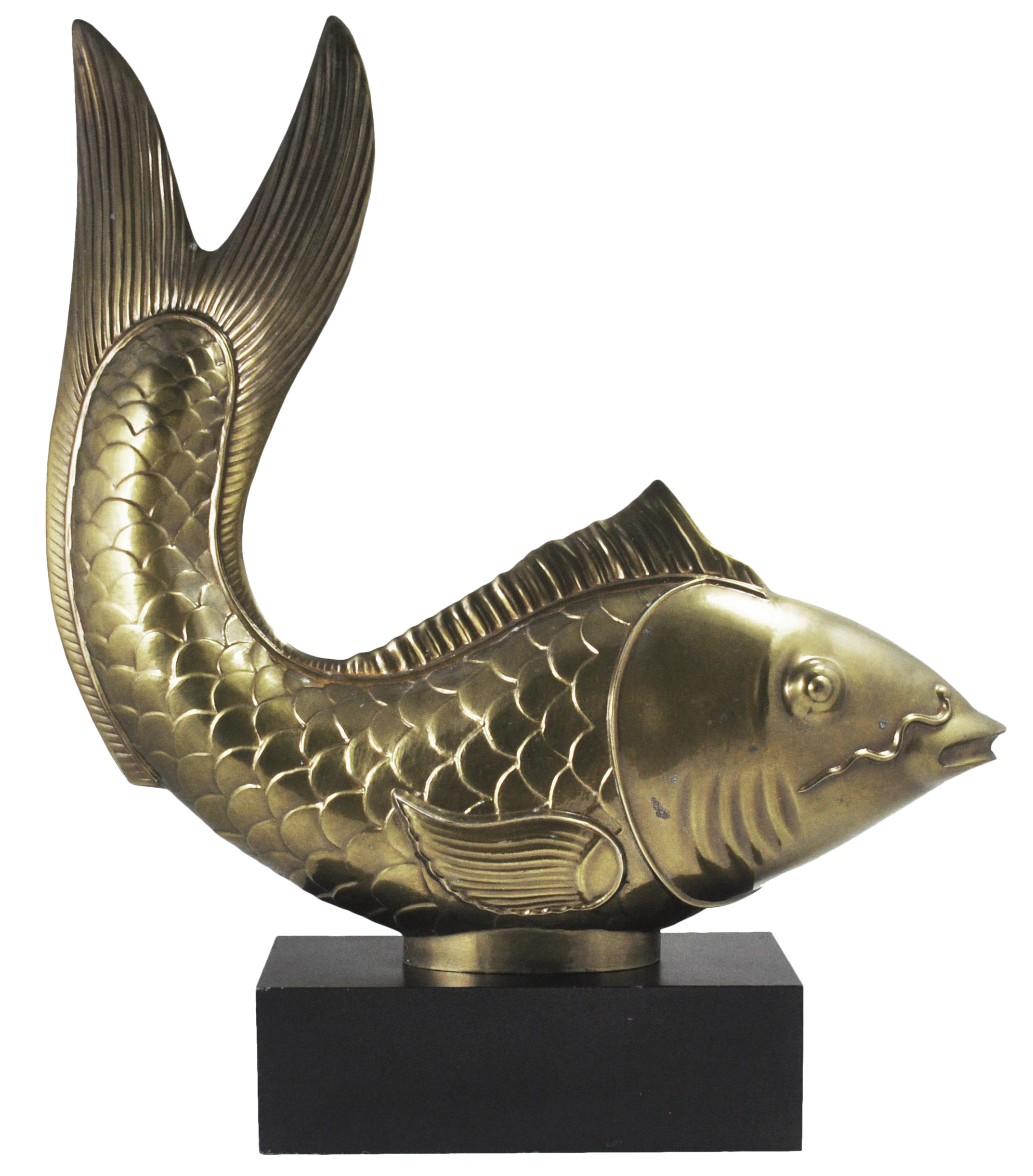 Chapman Brass Asian Koi Fish Statue on Chairish.com | Tree's House ...