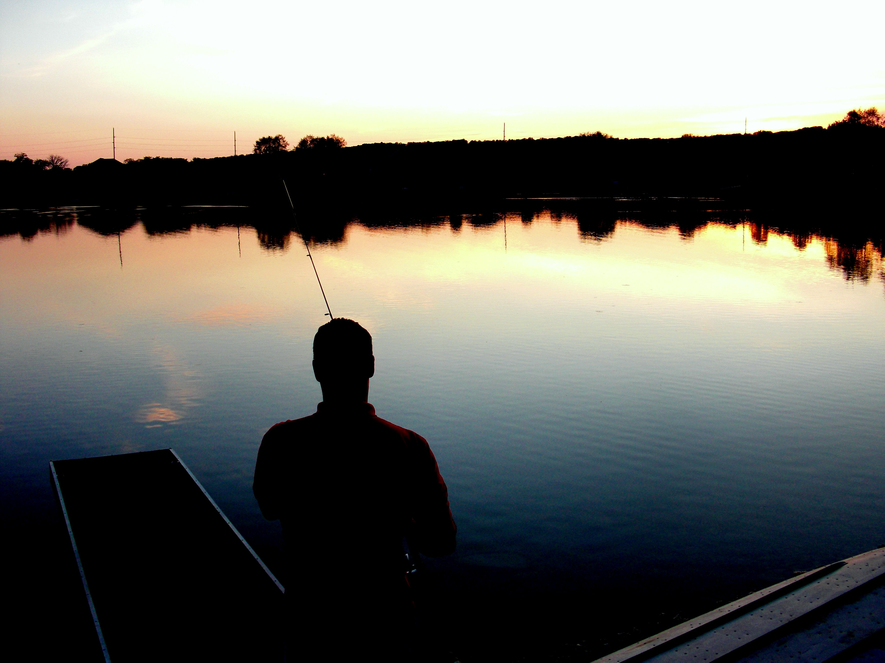 Fisherman at dusk photo