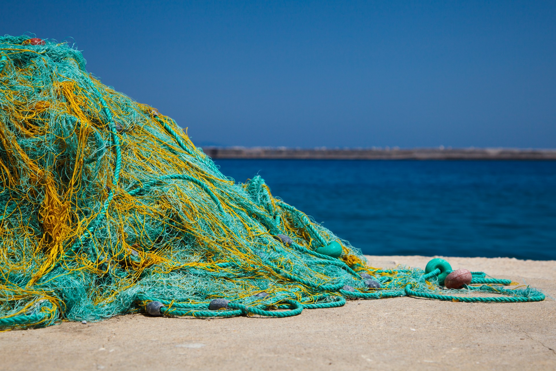Fishing Nets And Sea Free Stock Photo - Public Domain Pictures
