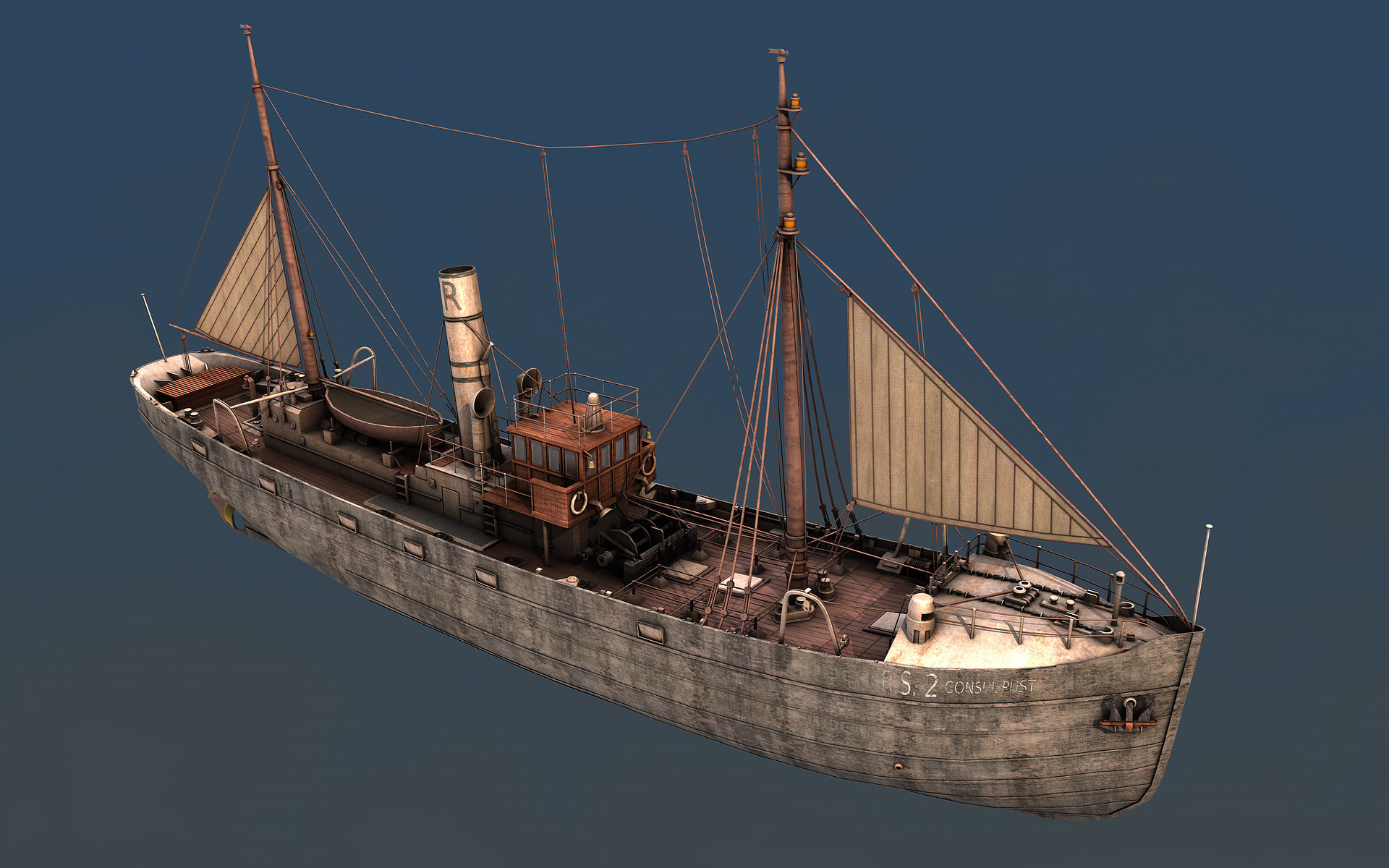 Fishing Trawler 1920 View 1 by eRe4s3r on DeviantArt