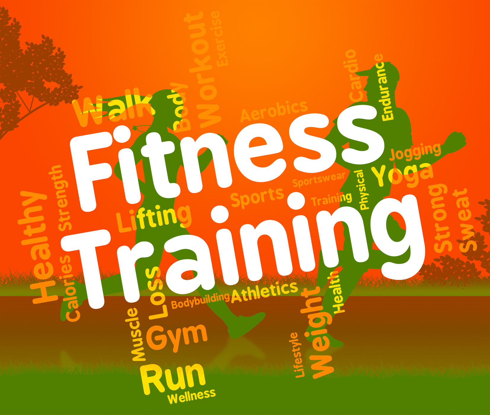 Fitness Training Shows Physical Activity And Exercising, Aerobic, Text, Workingout, Work-out, HQ Photo