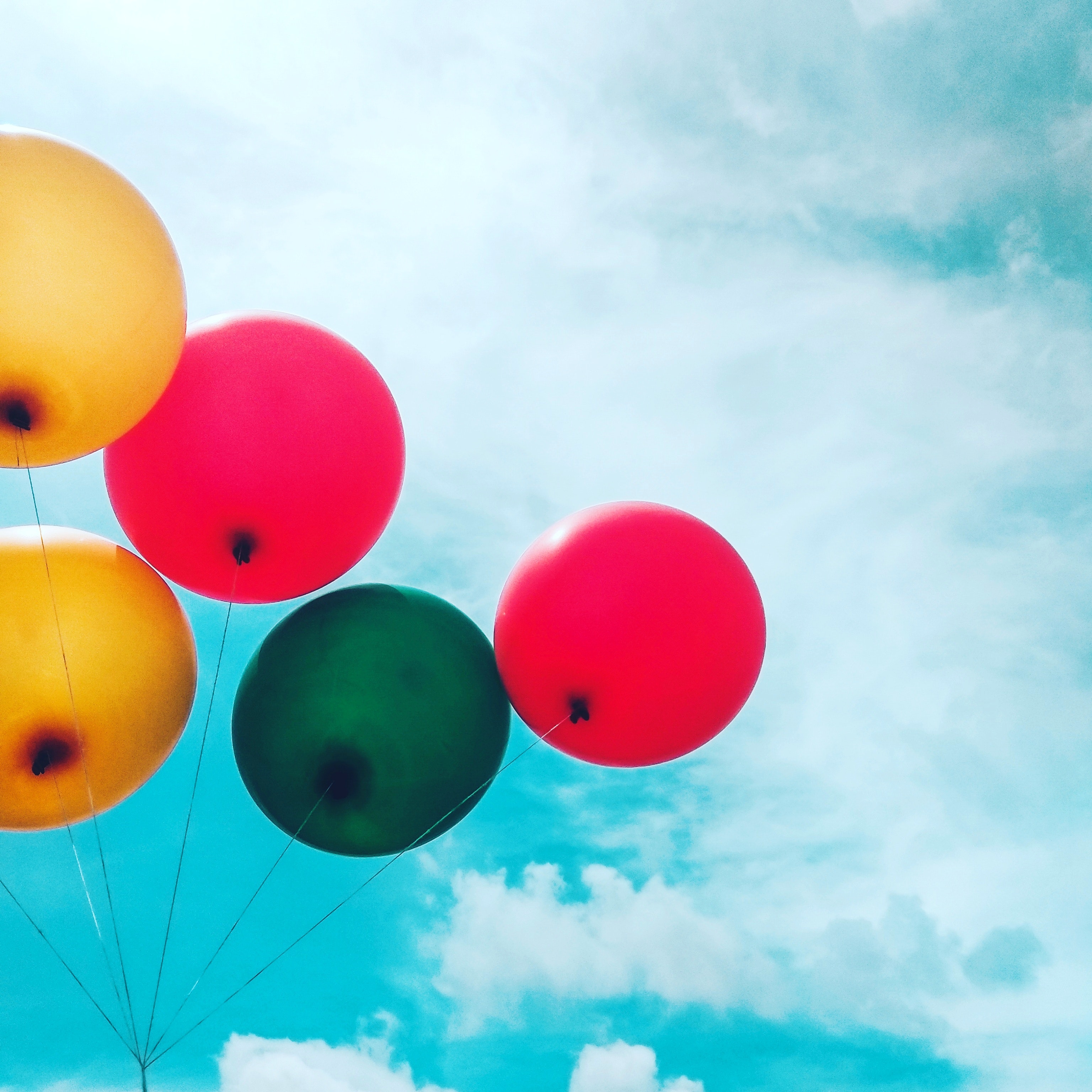 Five Assorted Balloons · Free Stock Photo