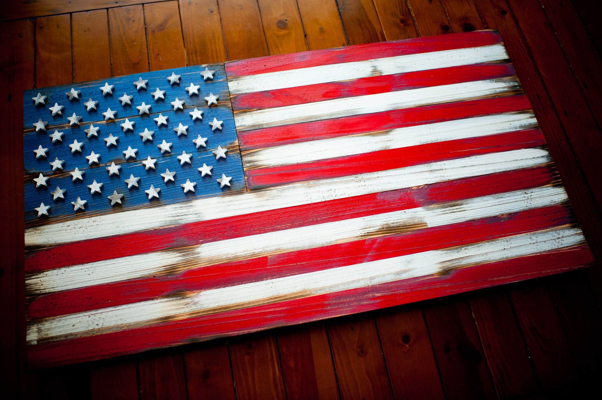 American Vintage Wood Flag – Patriot Wood