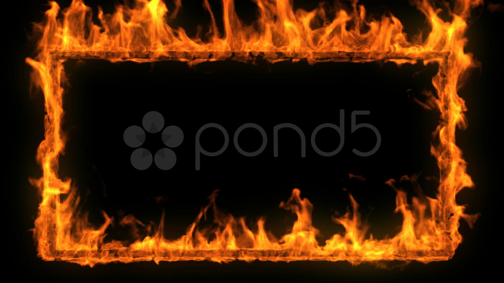 Stock Video: Burning frame. flame border ~ #923604 | Pond5