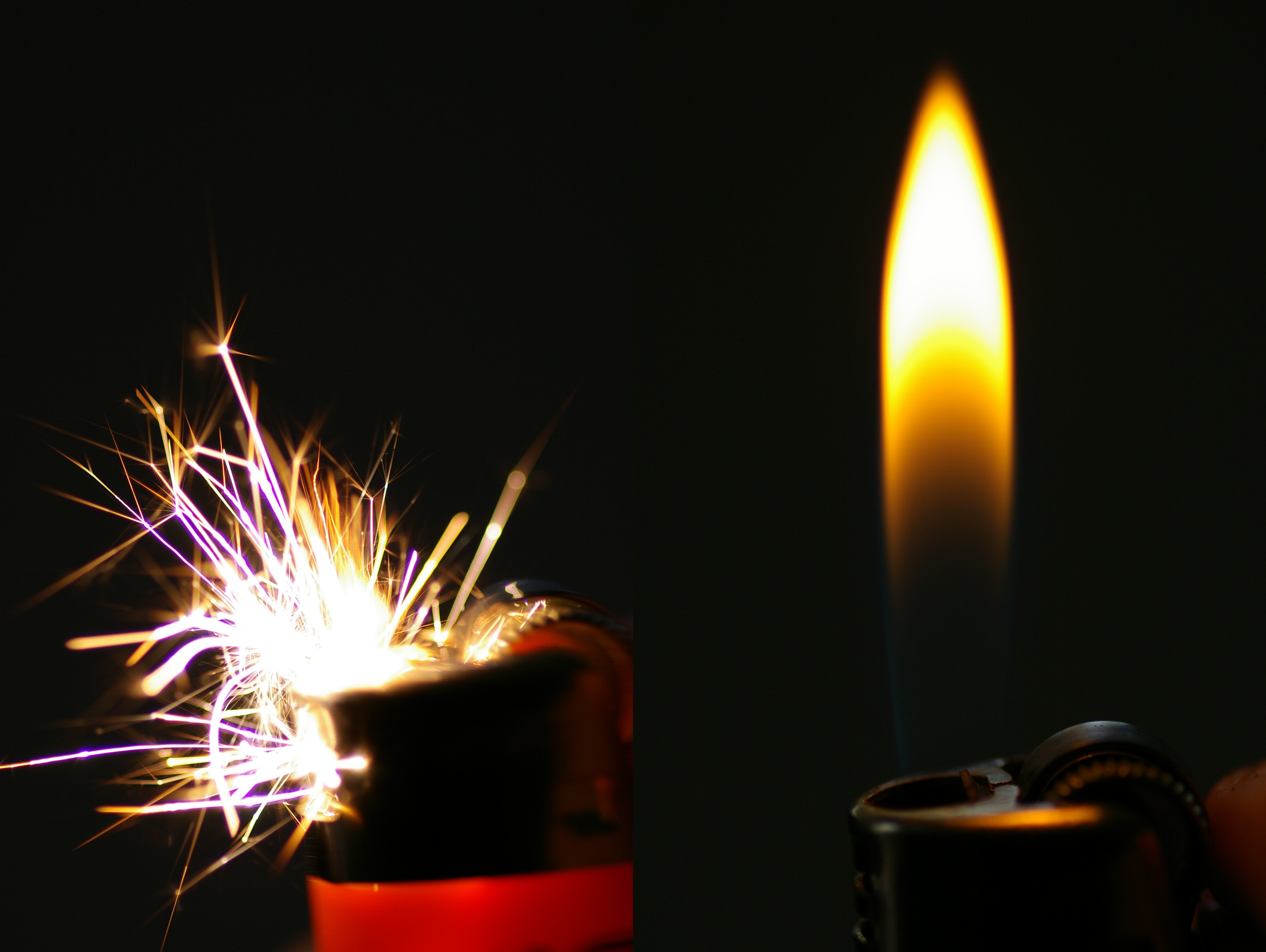File:Lighter sparks and flame.jpg - Wikimedia Commons