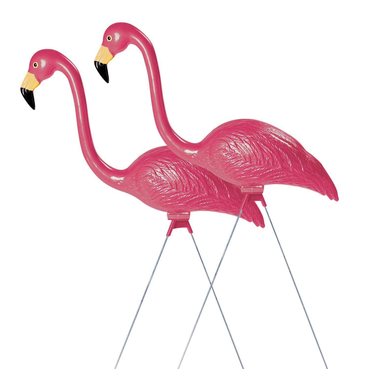 Amazon.com : Sculptural Gardens Pink Flamingo Lawn Ornament, Pair ...