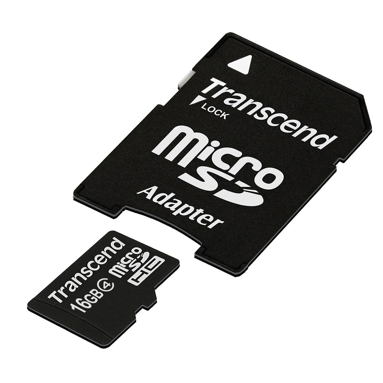 Transcend 16 GB Class 4 microSDHC Flash Memory Card with Adapter ...