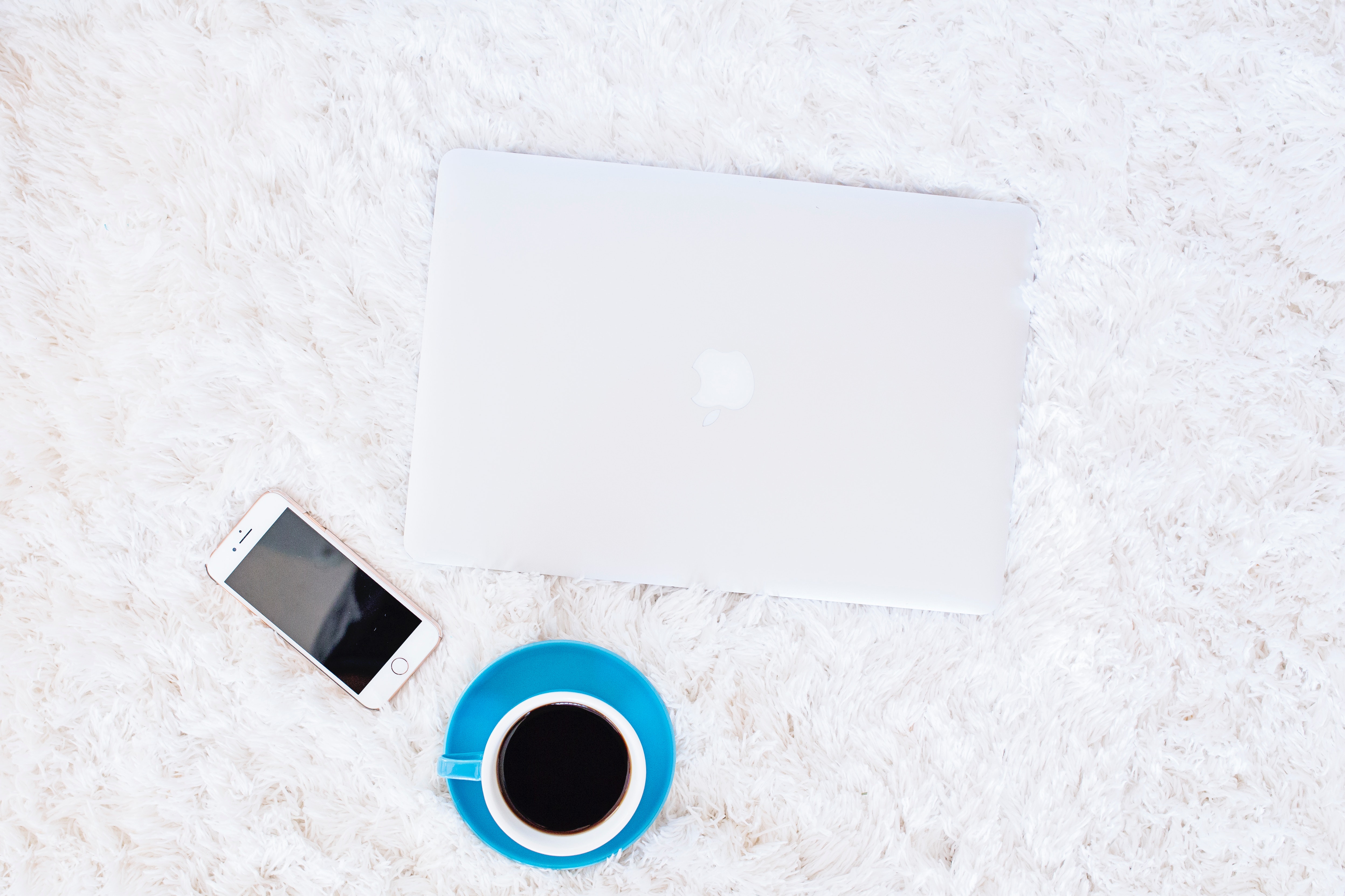 Free photo: Flat Lay Photography of Apple Devices Near Cup of Coffee ...