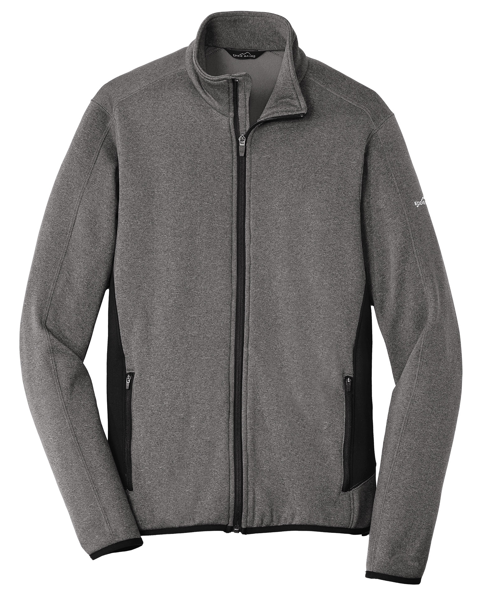 Custom Eddie Bauer Mens Full-Zip Heather Stretch Fleece Jacket