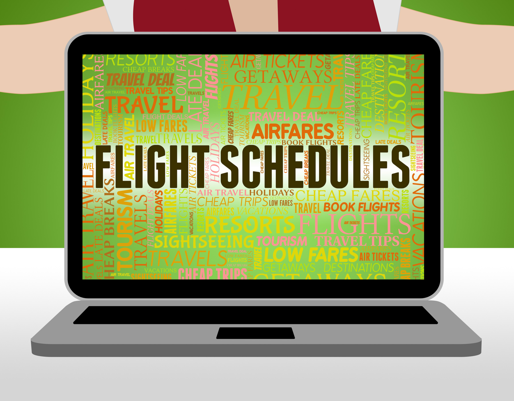 Flight schedules means flights info and airline photo