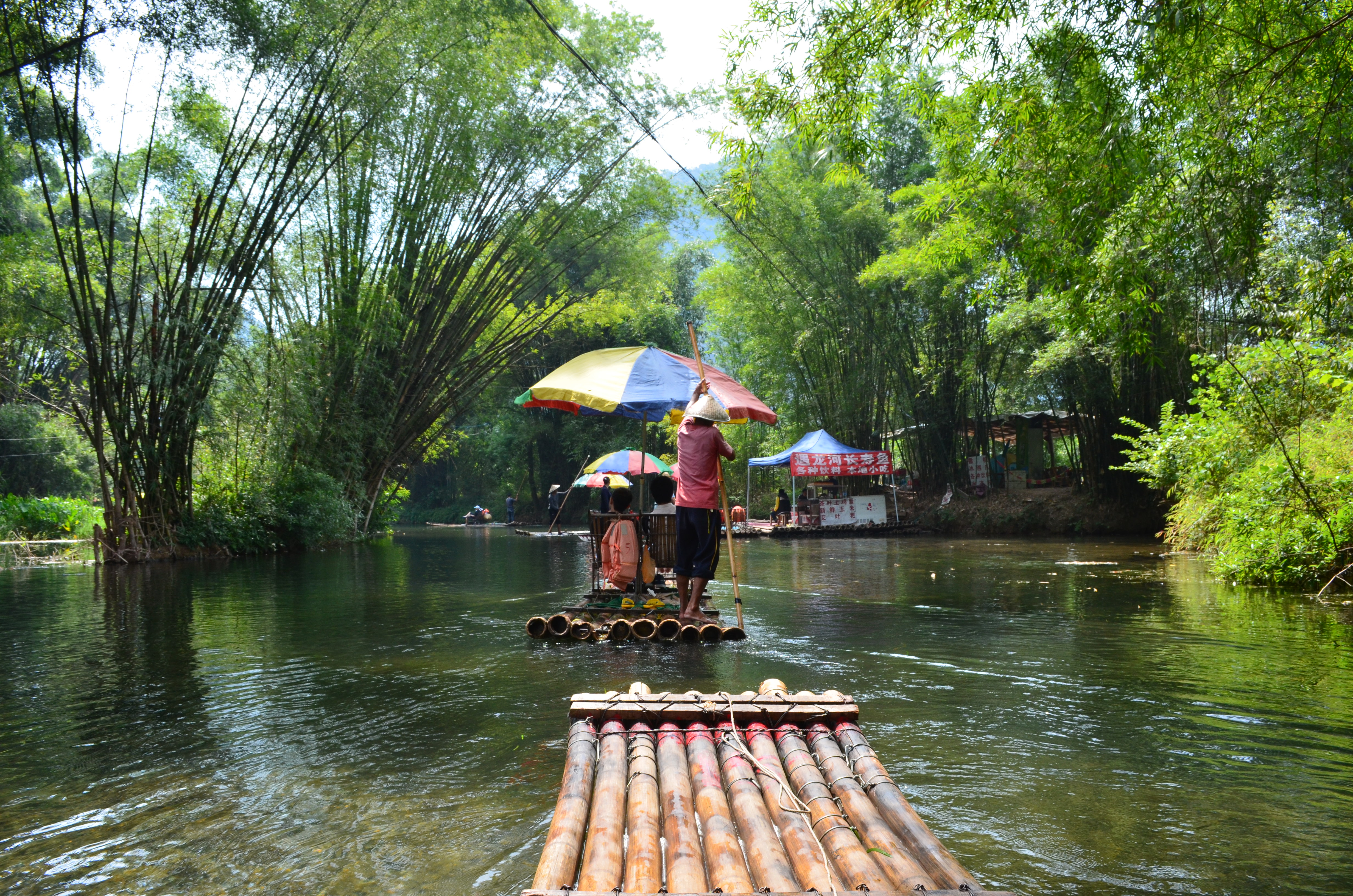 Floating Down On A Bamboo Raft in Guilin: River Restaurants + Beer ...