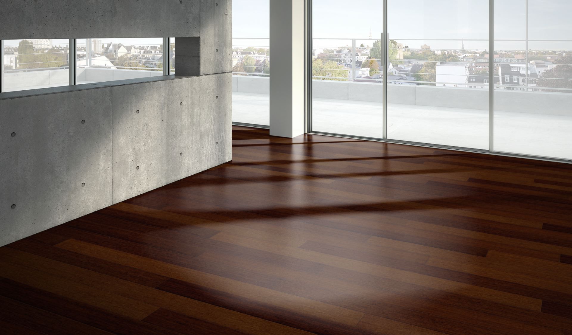 Engineered parquet floor / floating / bamboo / lacquered - TRENDTIME ...