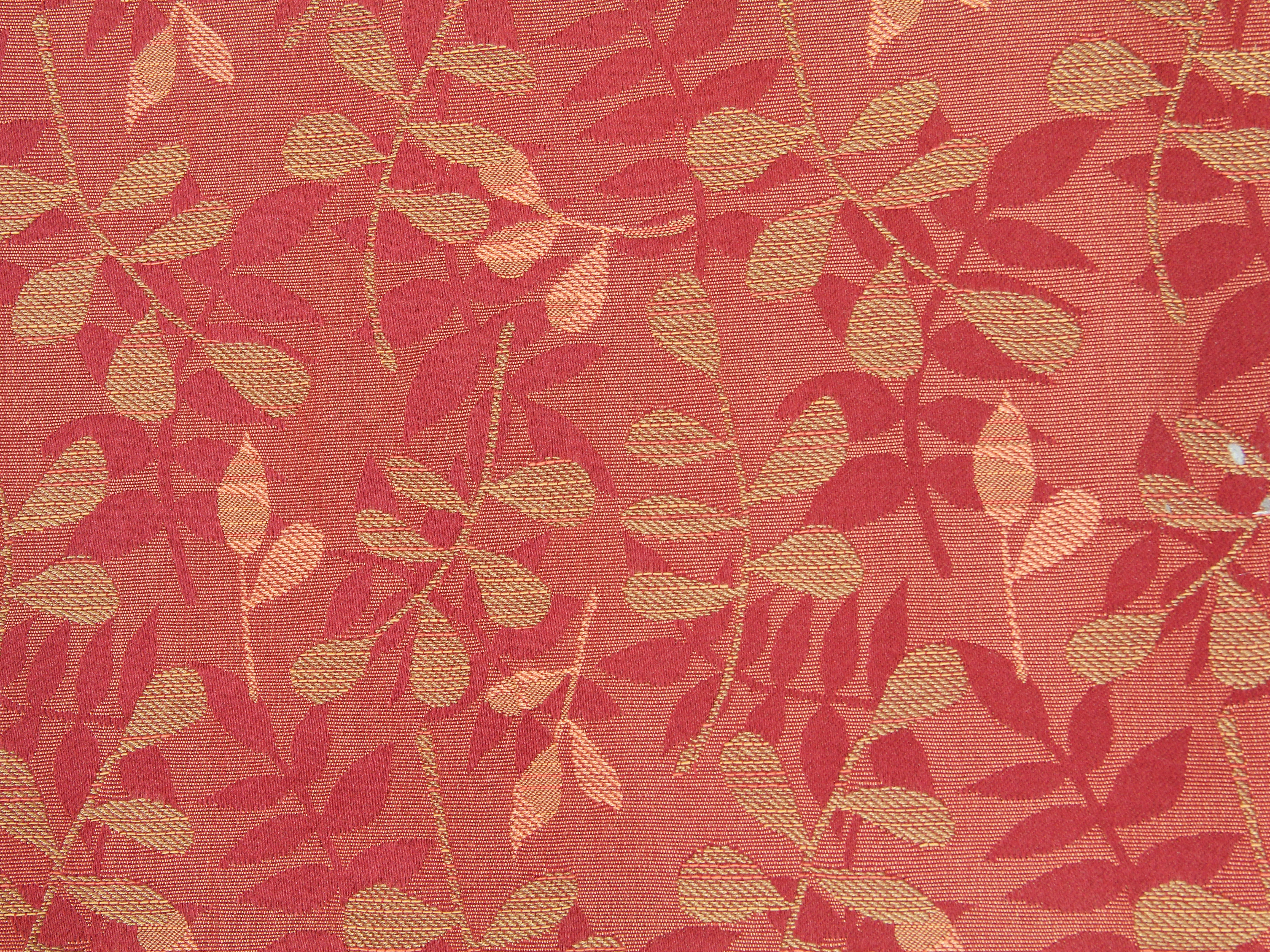 fabric texture red leaf pattern floral print desktop background ...