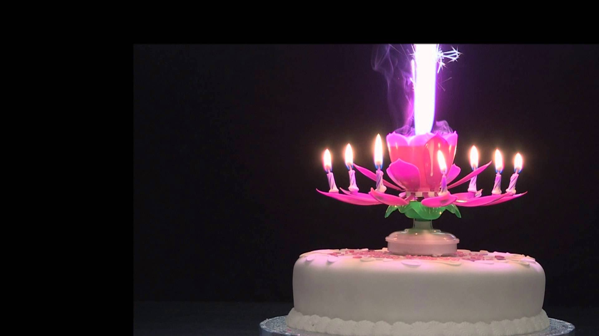 Rotating Musical Flower Candle - YouTube