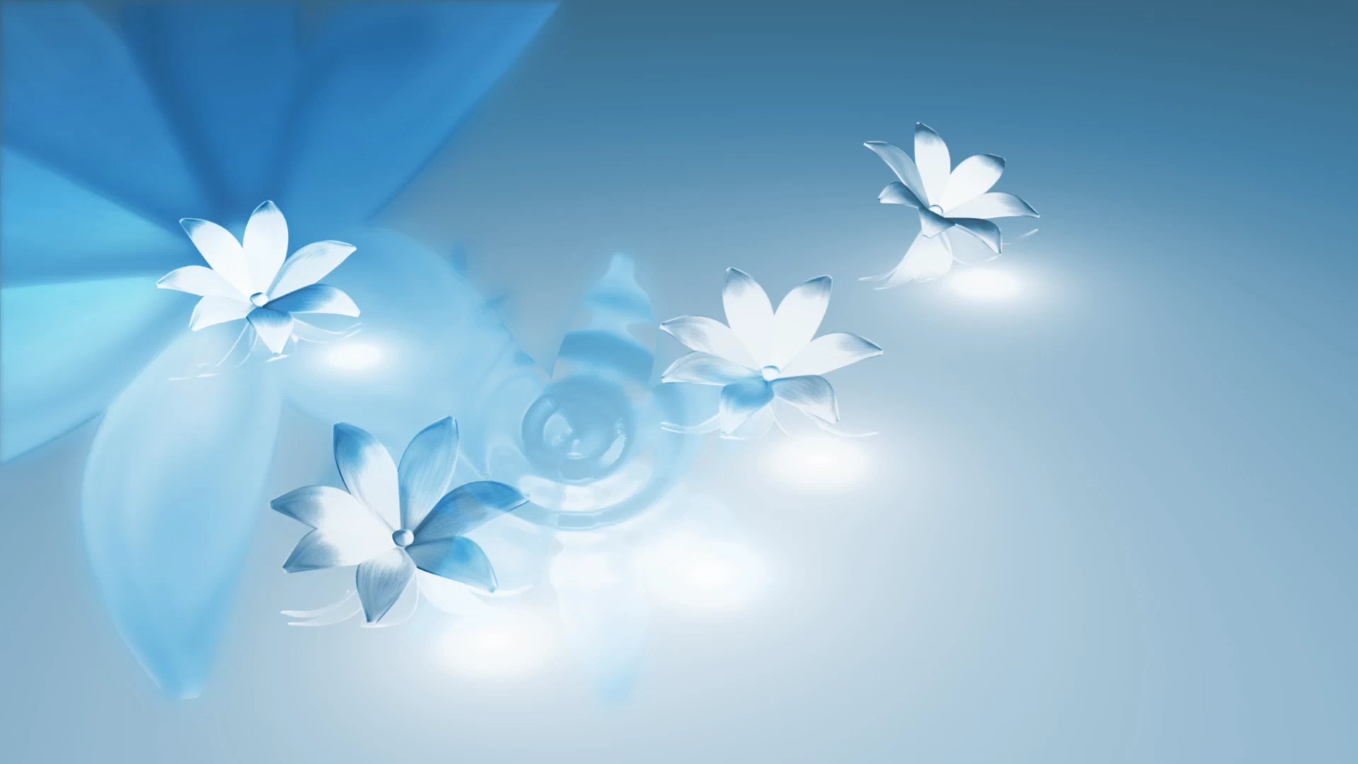 Blue Flower Free PPT Backgrounds for your PowerPoint Templates