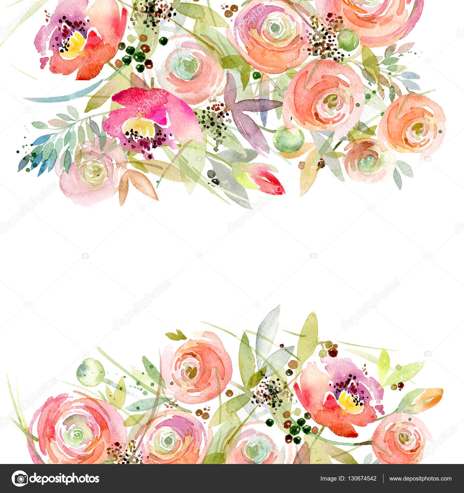 Watercolor flower background. vintage flower. greeting card. — Stock ...