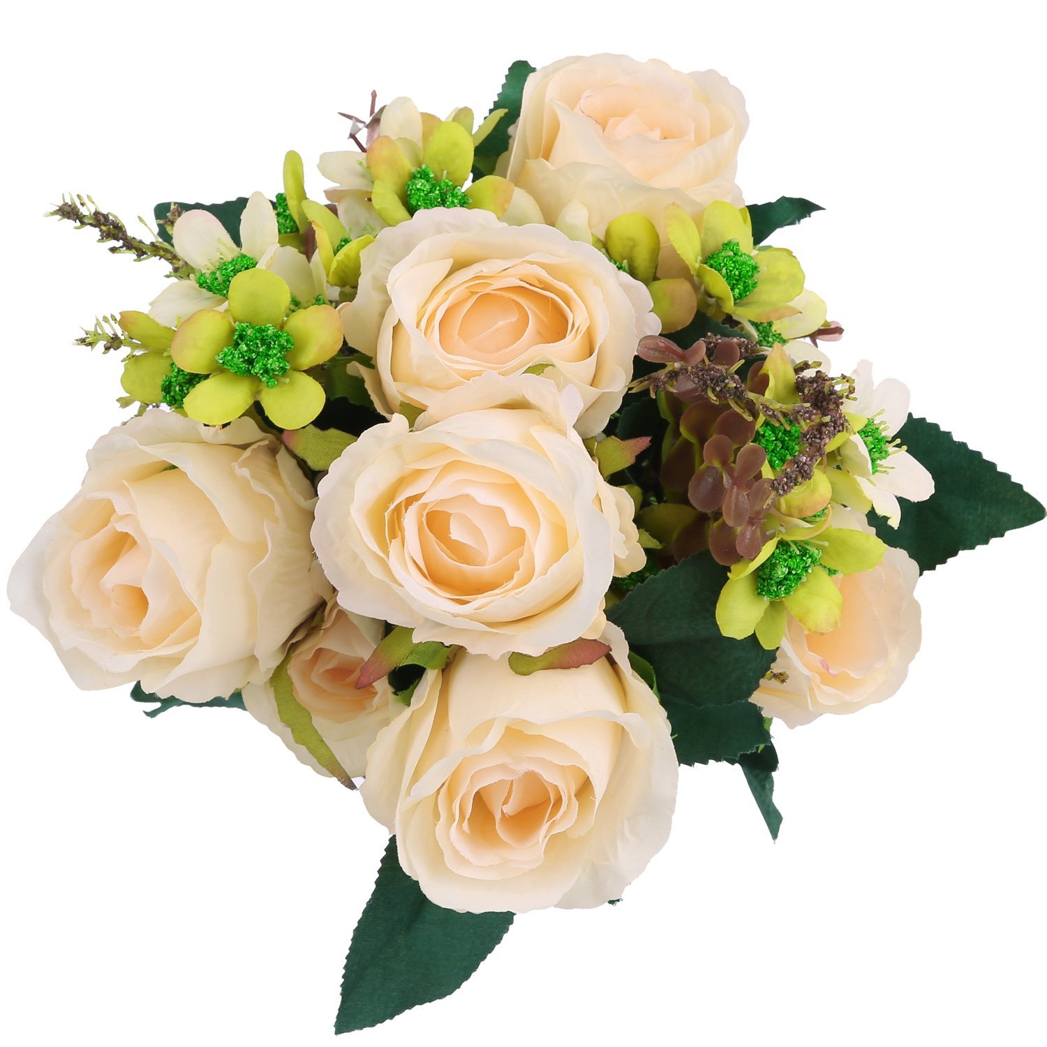 Amazon.com: Soledi Artificial Flowers Earl Rose Bouquet Silk ...