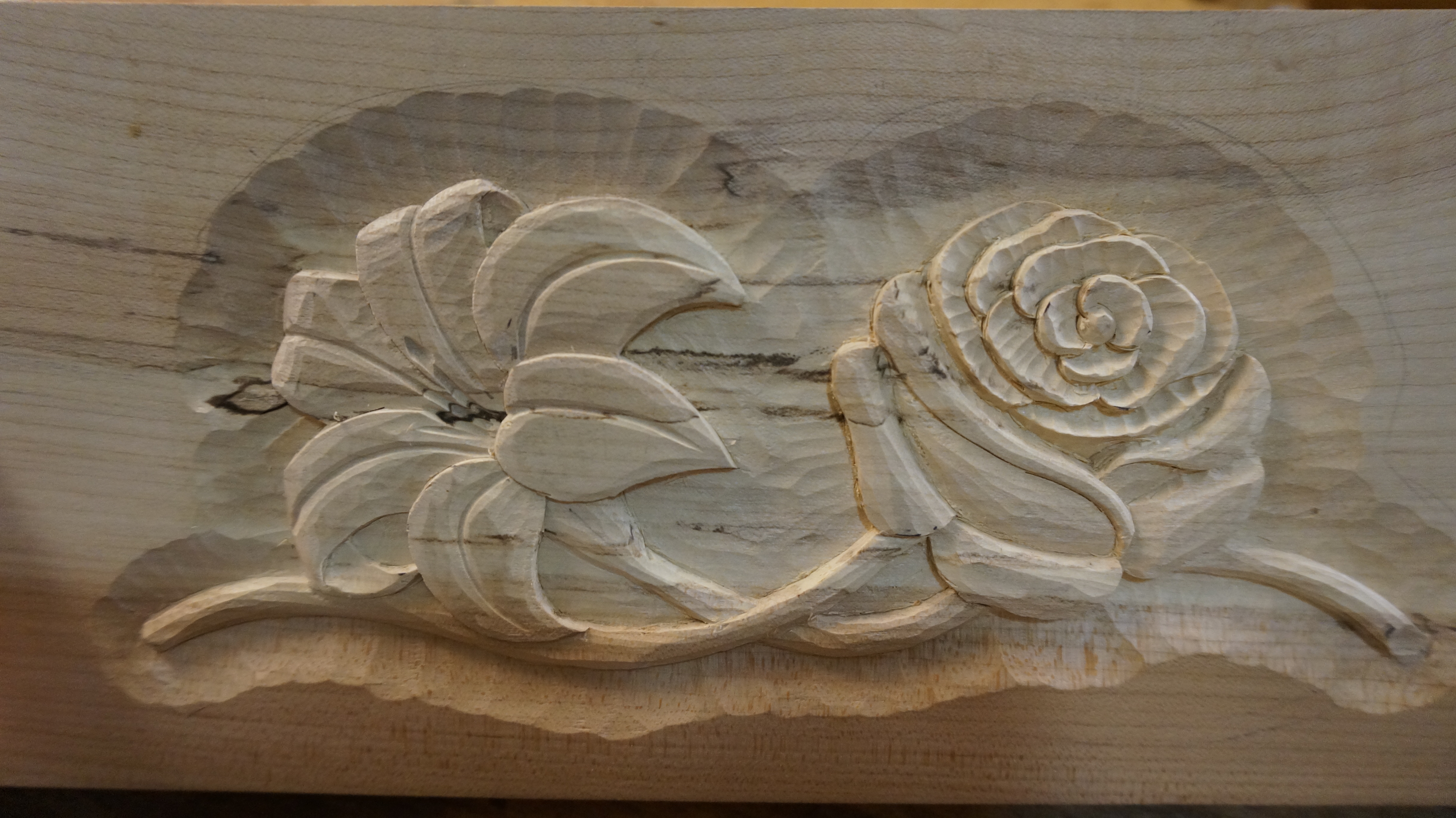 Carving a Lily & Rose – Mary May's School of Traditional Woodcarving