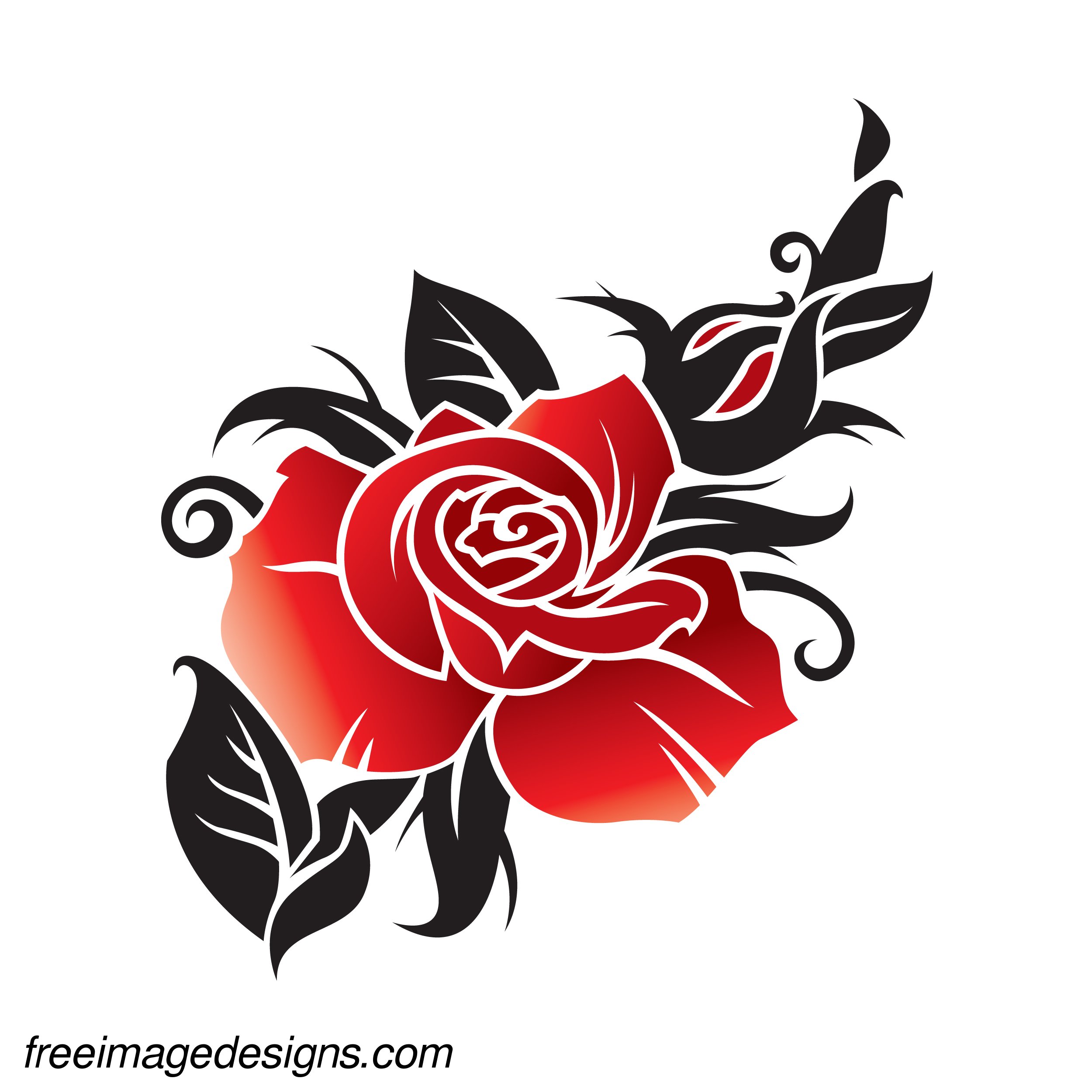 Black and Red Flower Floral Design Download Free Image Tattoo ...