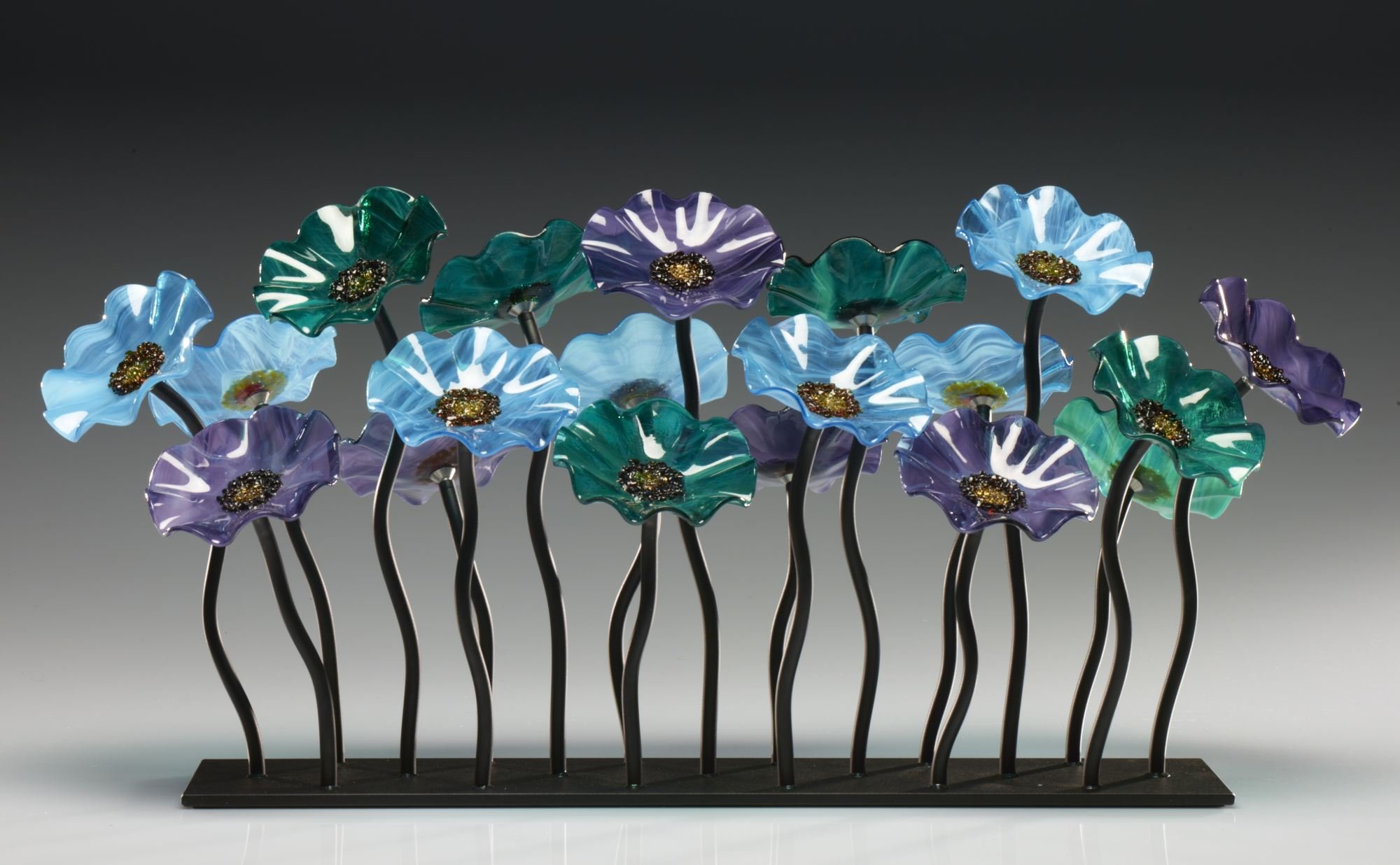 Breckenridge Glass Flower Garden by Scott Johnson and Shawn Johnson (Art  Glass Sculpture)