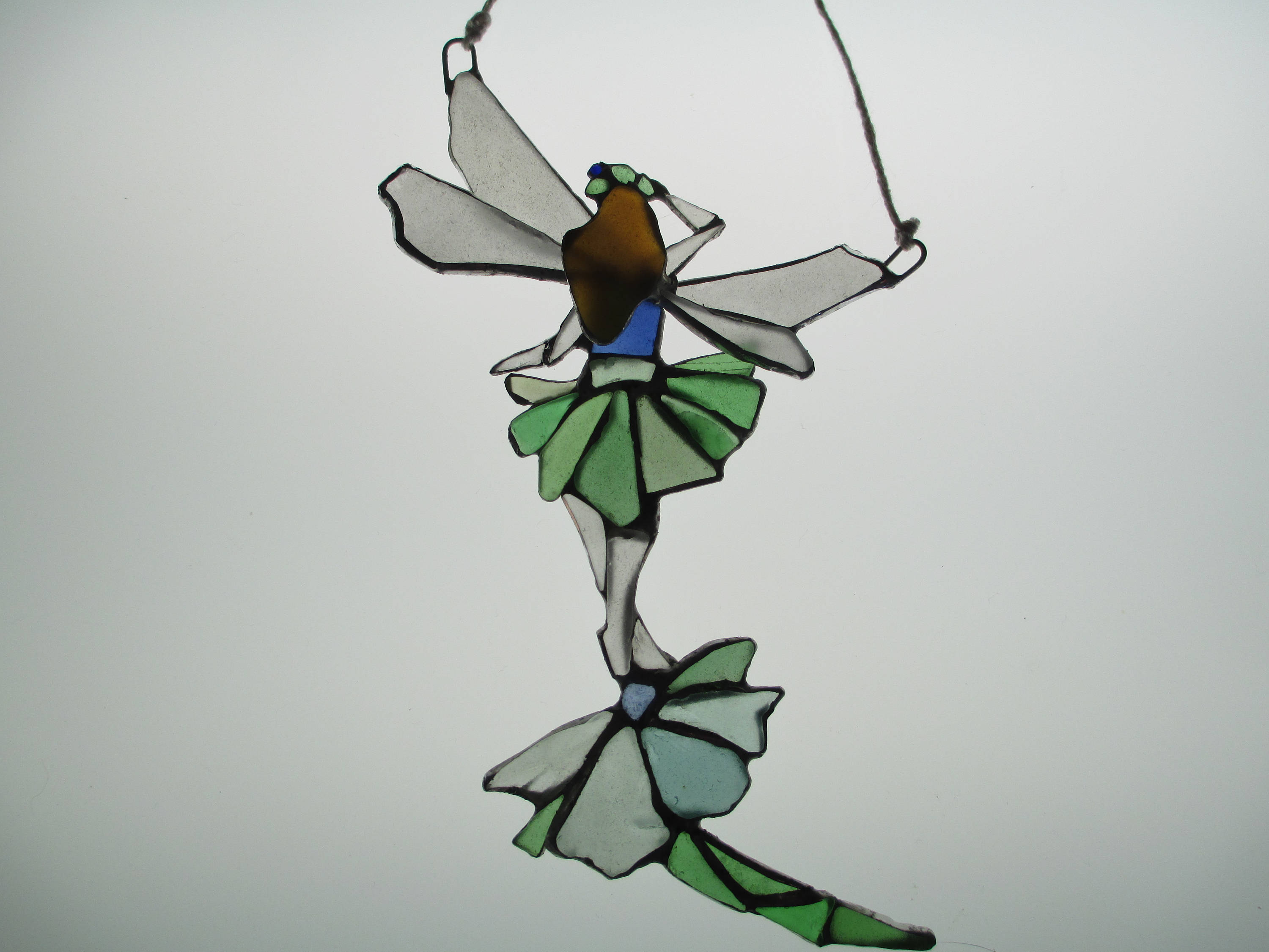 Sea glass Fairy Sun catcher Fairy sunctcher Flower fairy