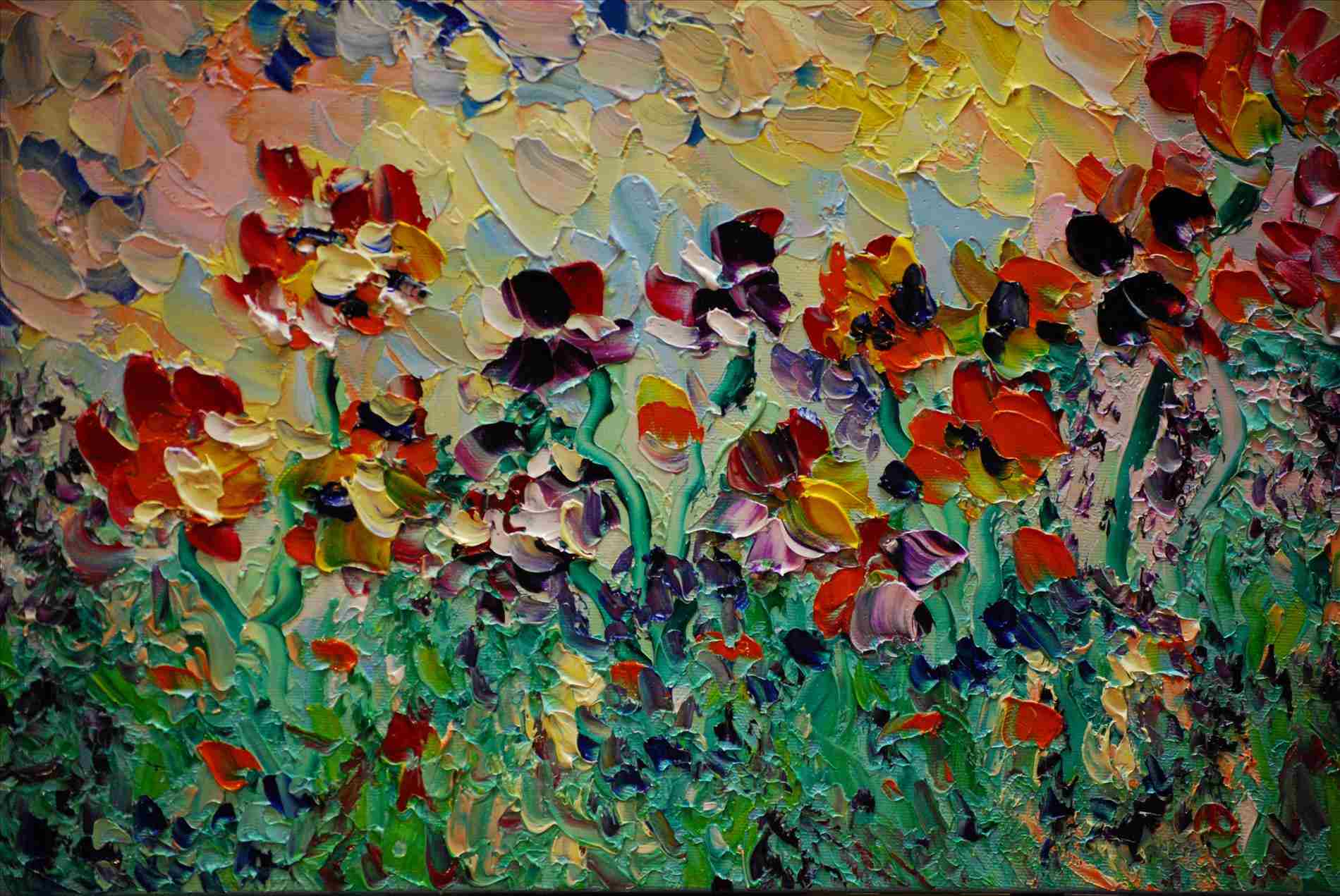 abstract garden painting | teazr.me