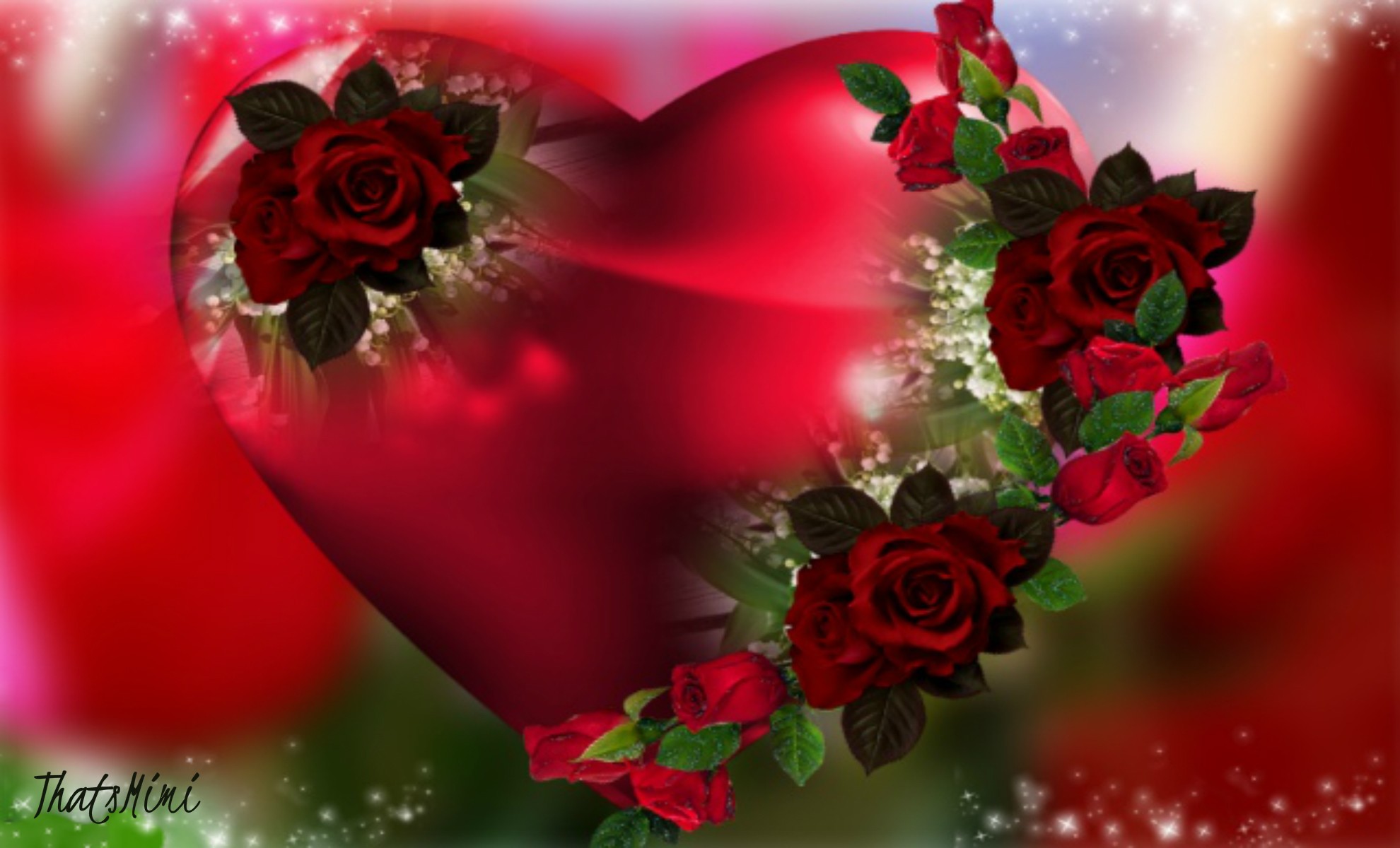 Flower: Heart Flower Valentine Beautiful Romantic Roses Pretty Red ...