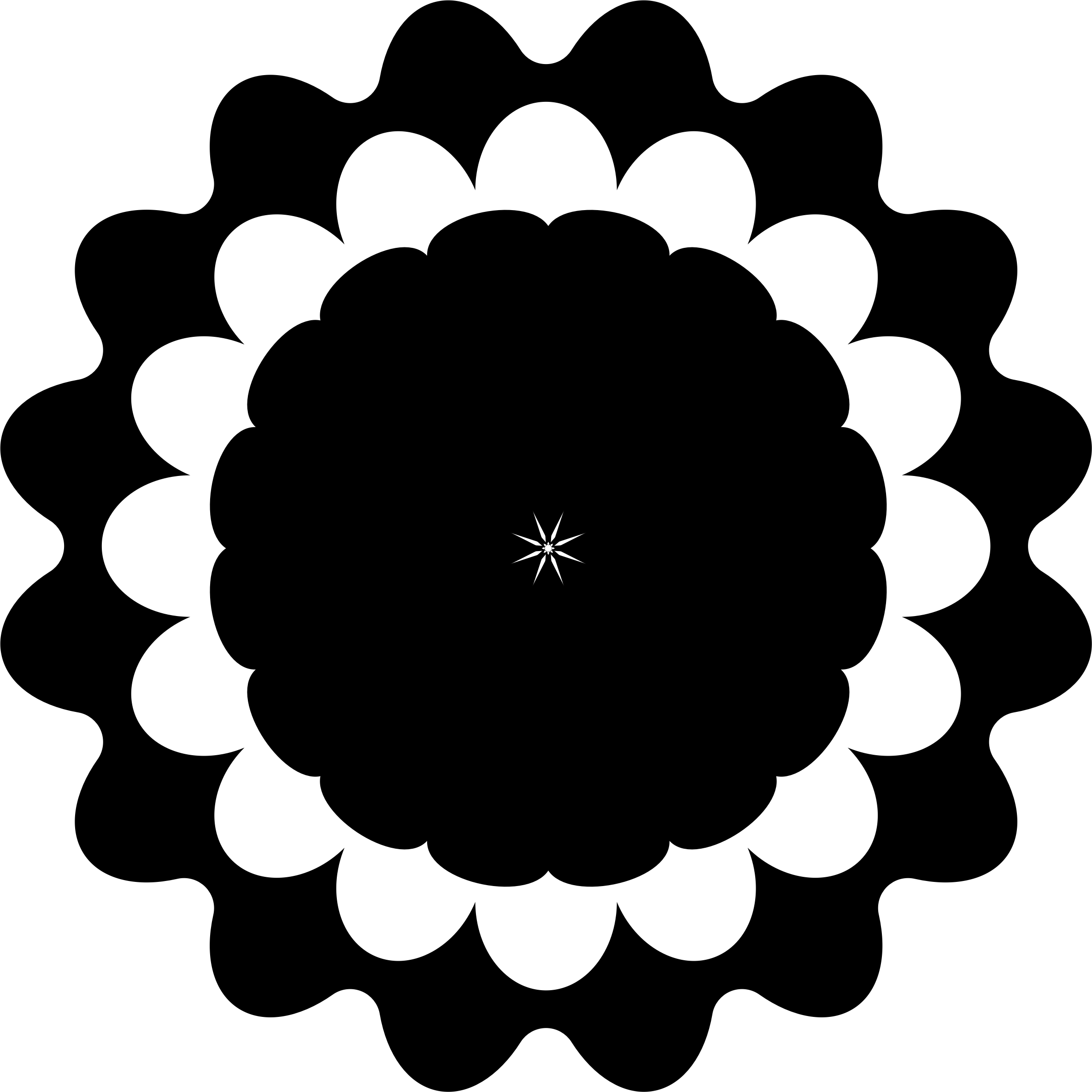 Flower Icon - Black and White Icons PNG - Free PNG and Icons Downloads