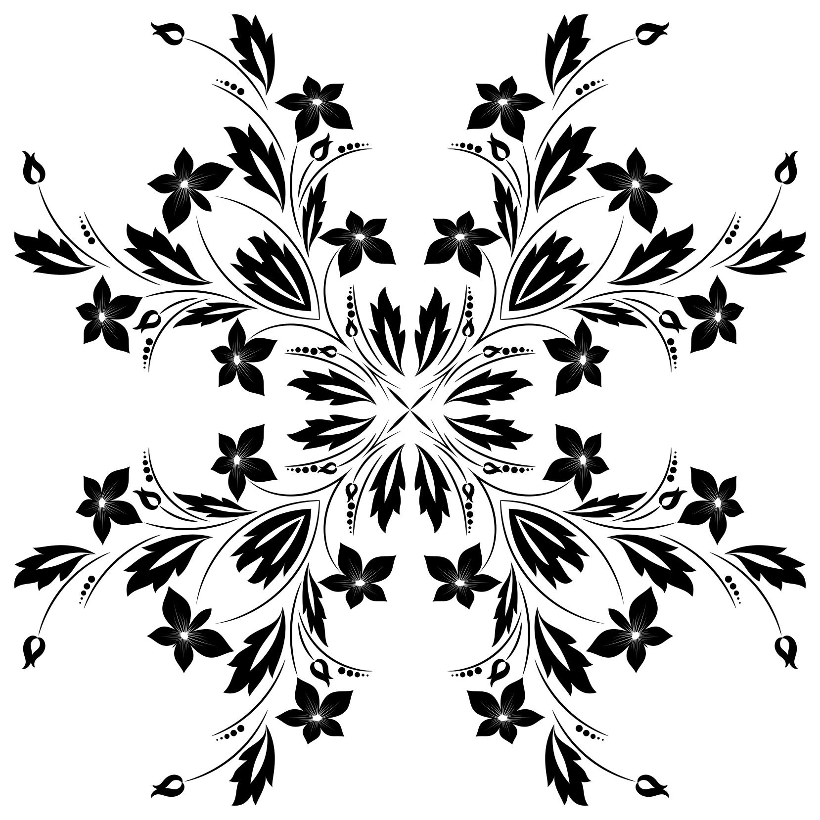 Flower Ornament Extrapolated 2 Clipart - Design Droide