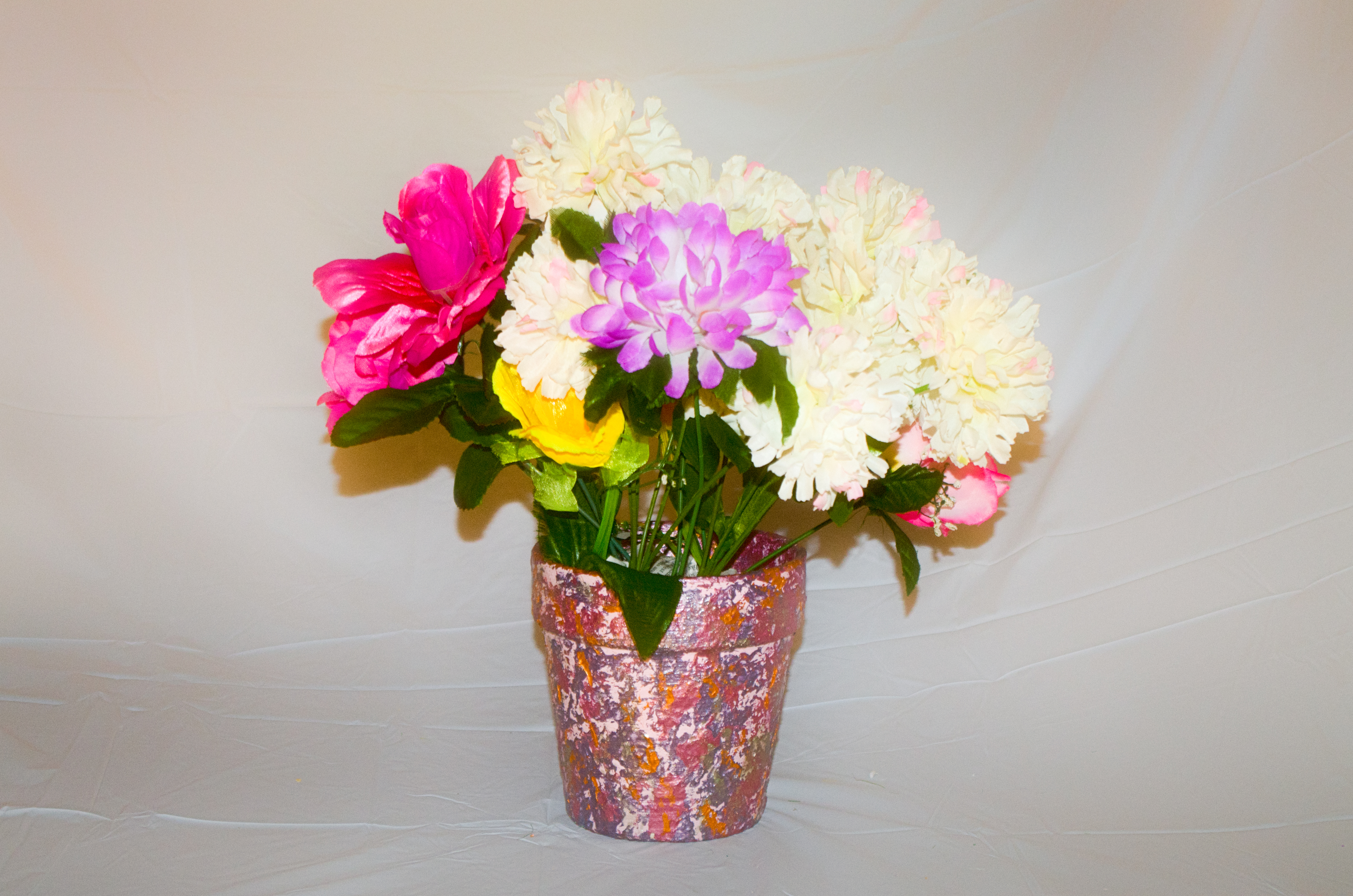 Rose Fuschia Unique Flower Pot - Charisma Home Decor