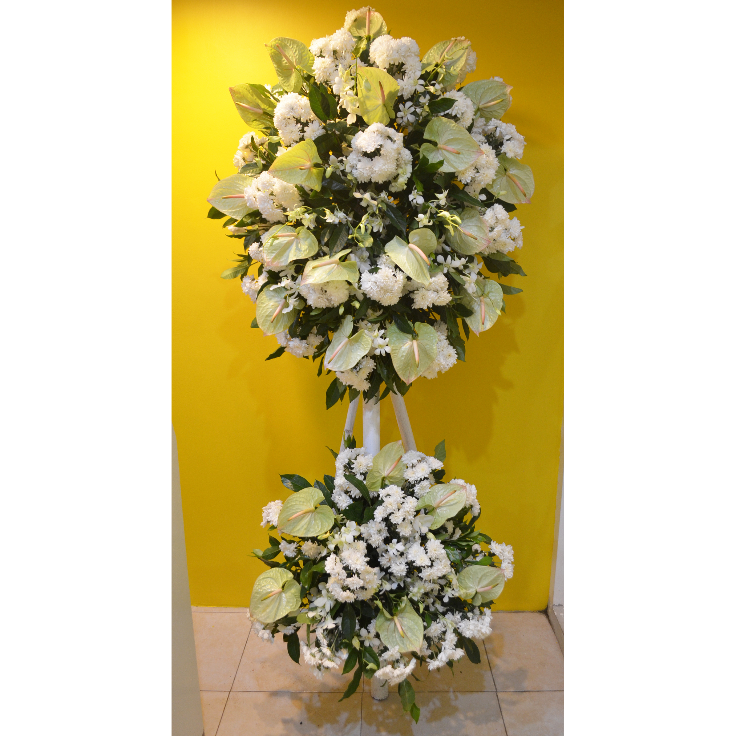 With All My Sympathy Funeral Flower Stand - 2 Days Advance Ordering ...