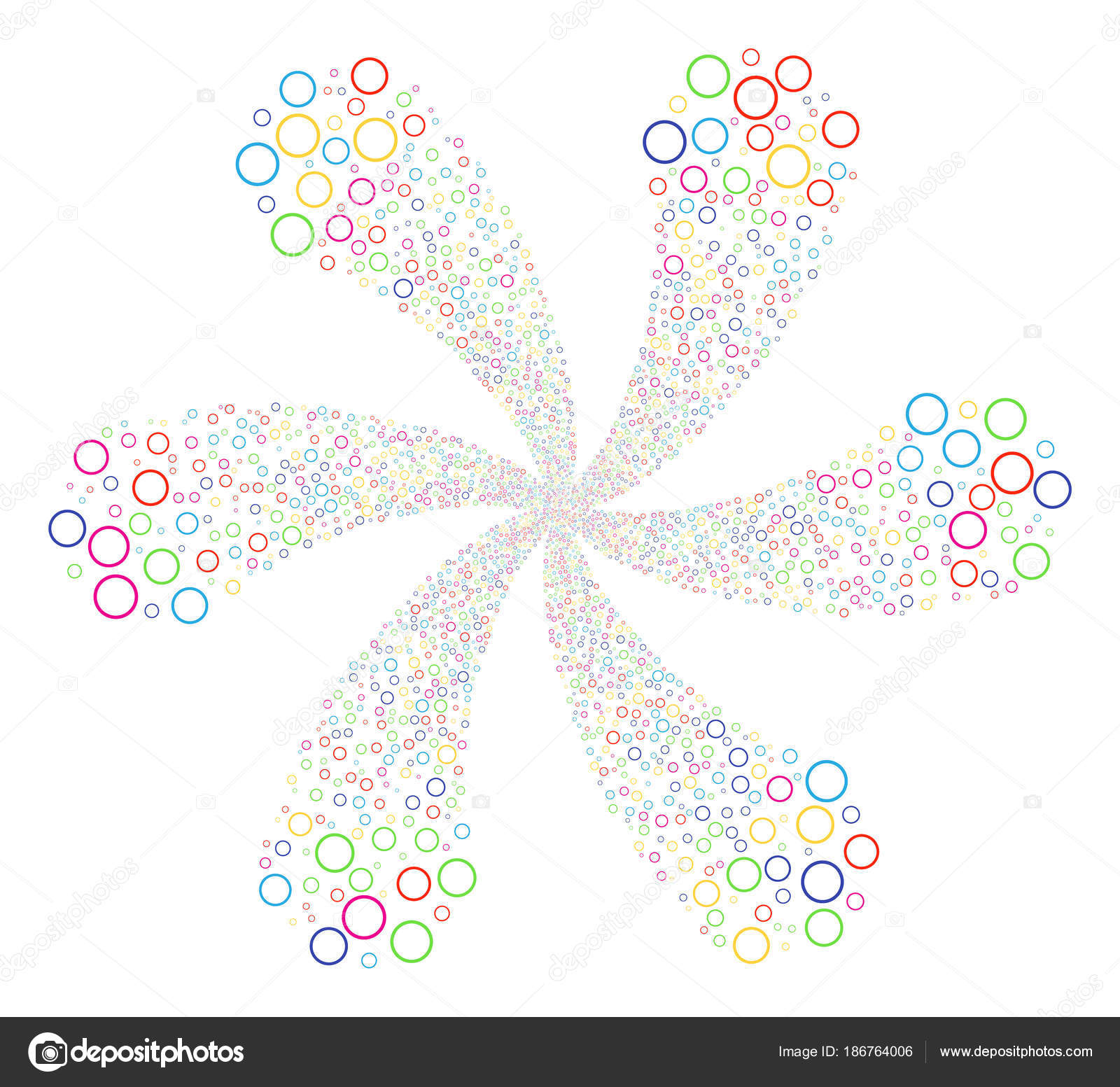 Circle Bubble Twirl Flower Cluster — Stock Vector © ahasoft #186764006