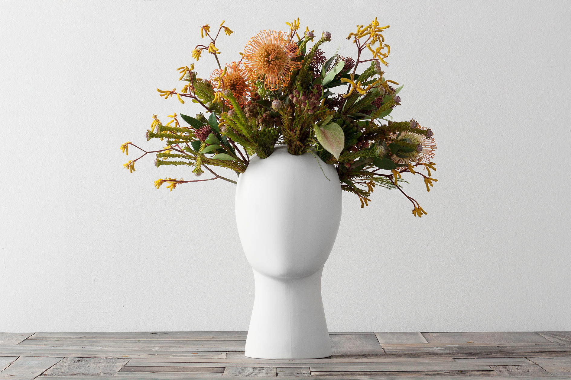 Shop White Wig Flower Vase on CROWDYHOUSE
