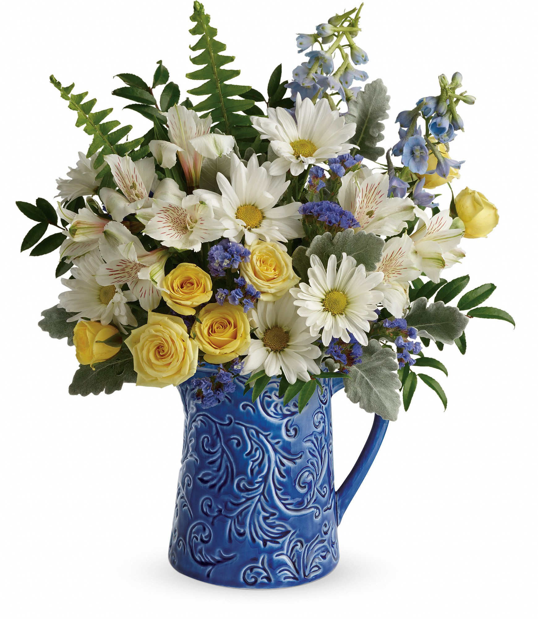 Bright Skies Bouquet Pitcher - Flowers From The Heart