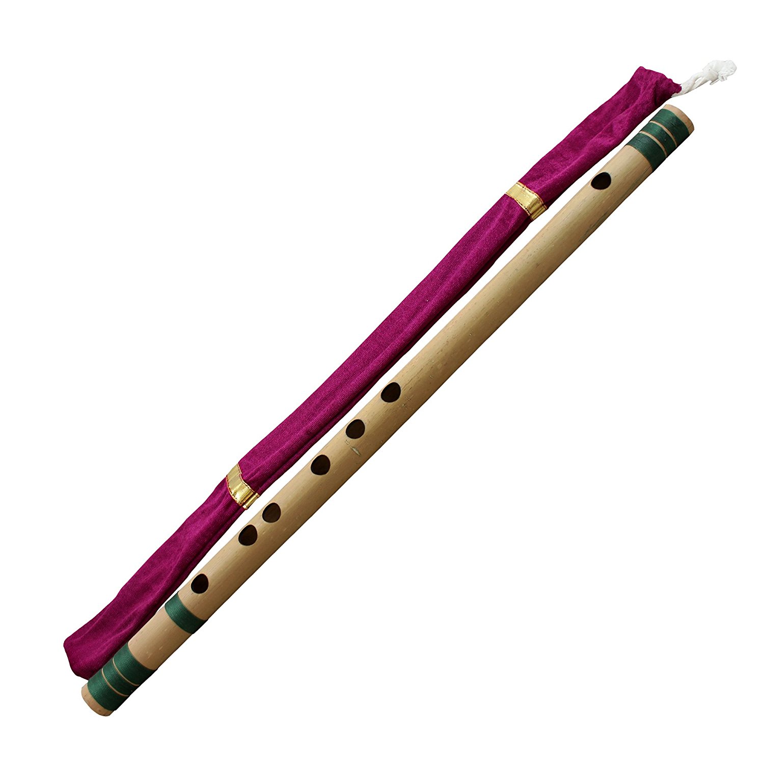 Amazon.com: Indian Bansuri Flute Bamboo Transverse, Key-C#, 18 ...