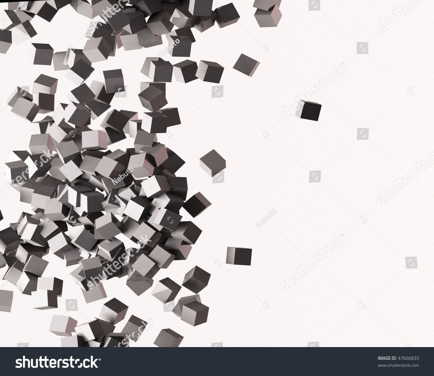 Group Flying Cubes Stock Illustration 47666833 - Shutterstock