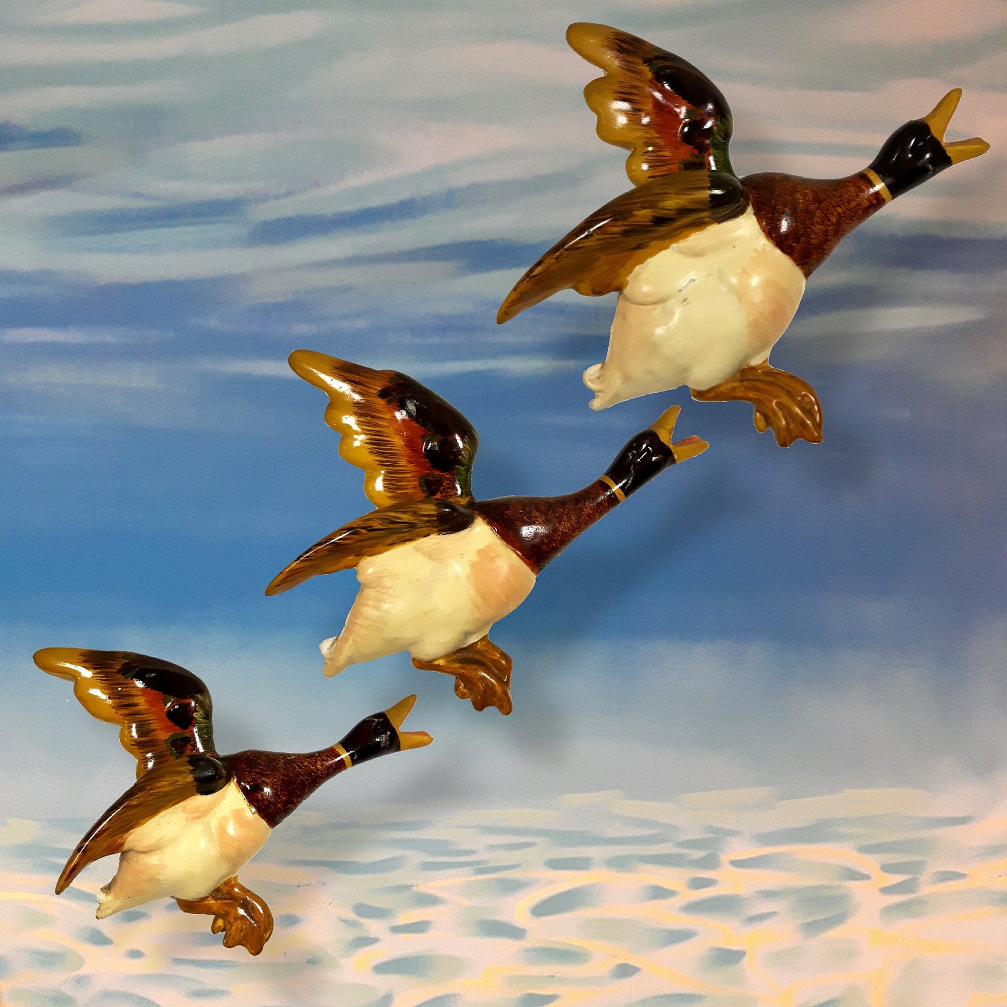 Plaster Flying Ducks - Home Alchemy