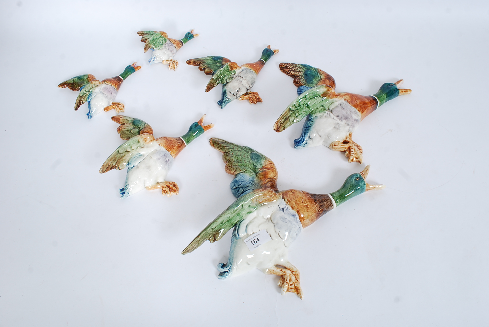 A collection of six Royal Dux Czechoslovakian made ceramic flying ...