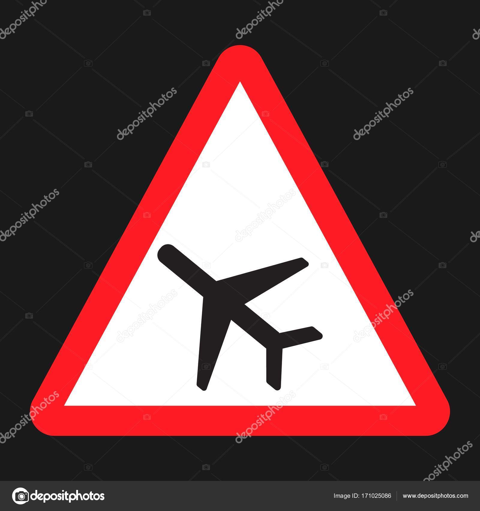 Low Flying Aircraft sign flat icon — Stock Vector © amin268 #171025086