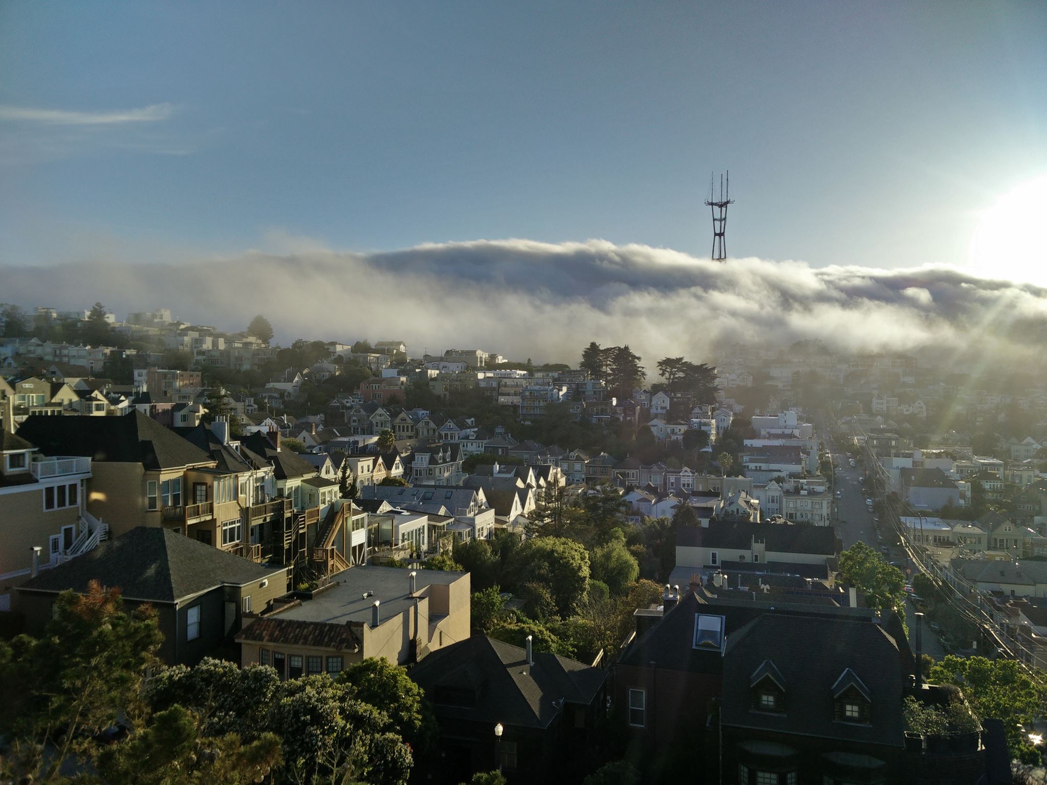 Summer fog rolling in : sanfrancisco