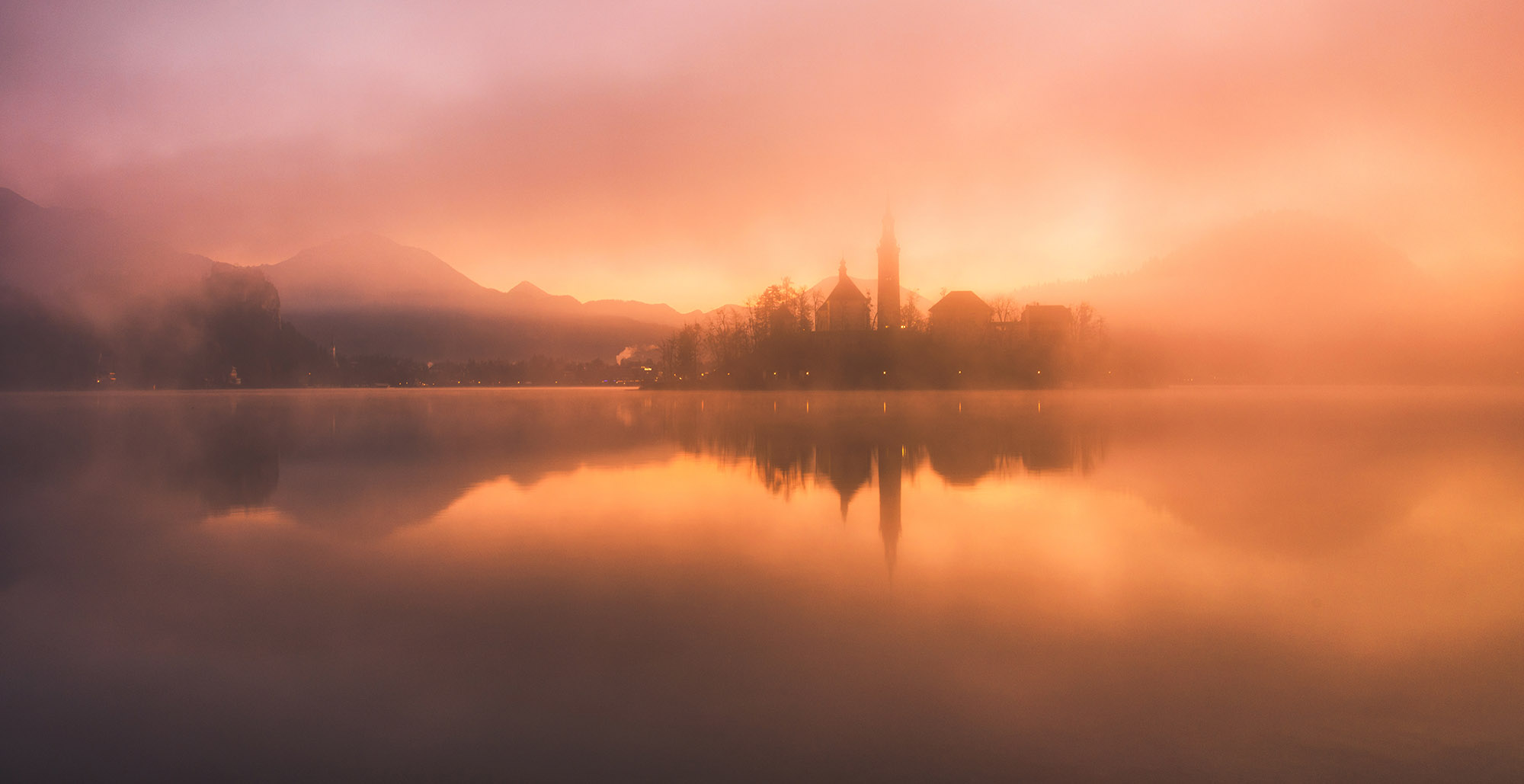 Dreamy Pixel | Lake Bled on a fierce and foggy sunrise - Dreamy Pixel