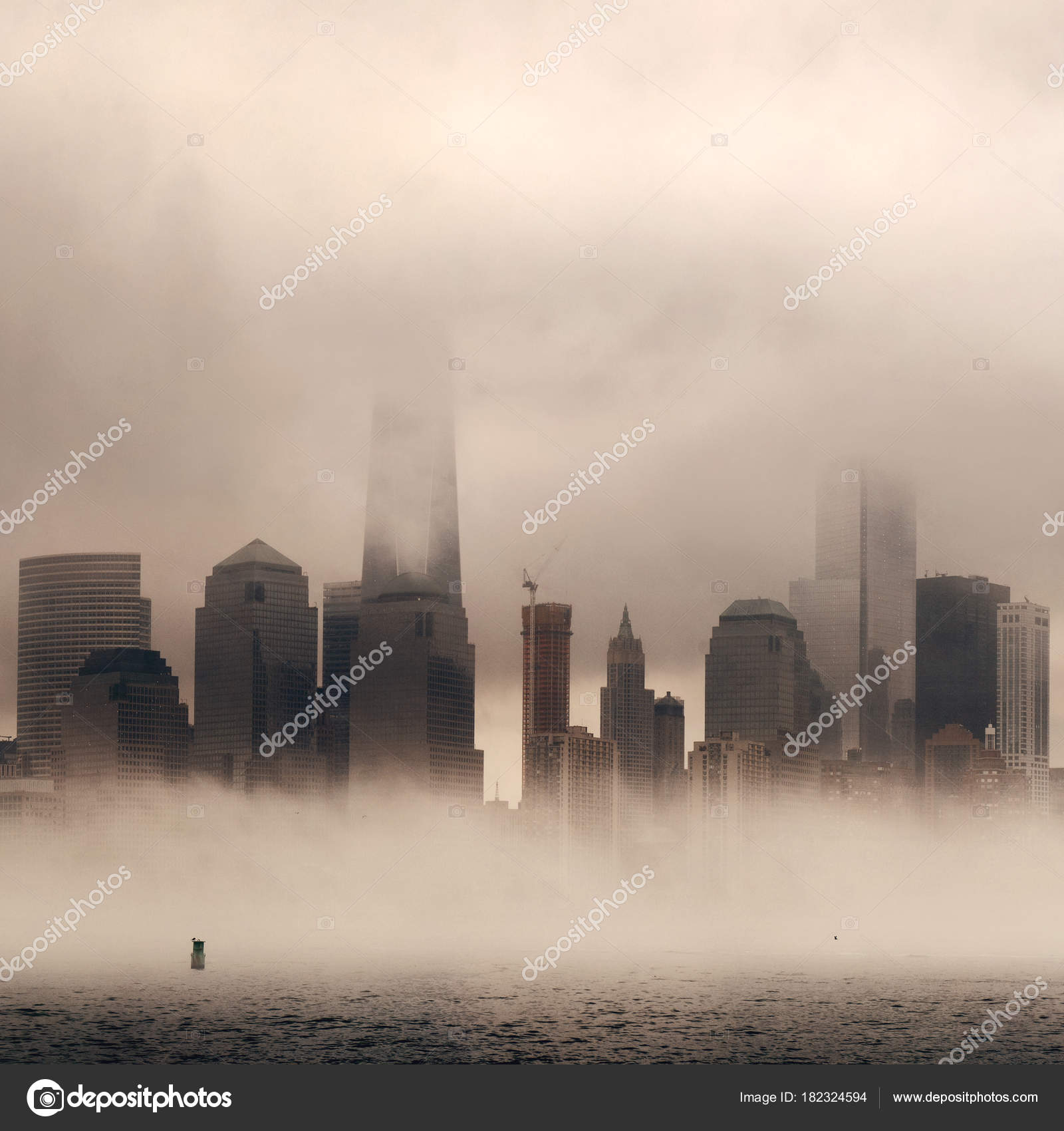 New York City downtown fog — Stock Photo © rabbit75_dep #182324594