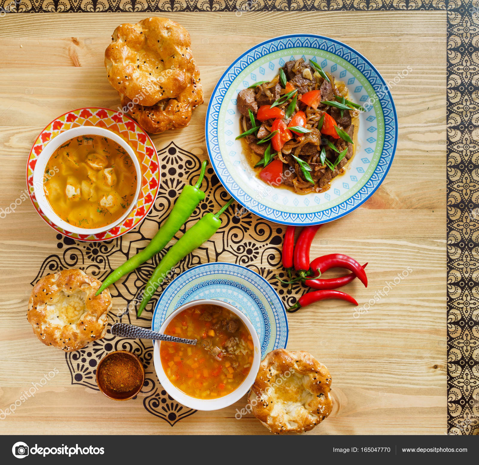 asian food on table — Stock Photo © Shebeko #165047770