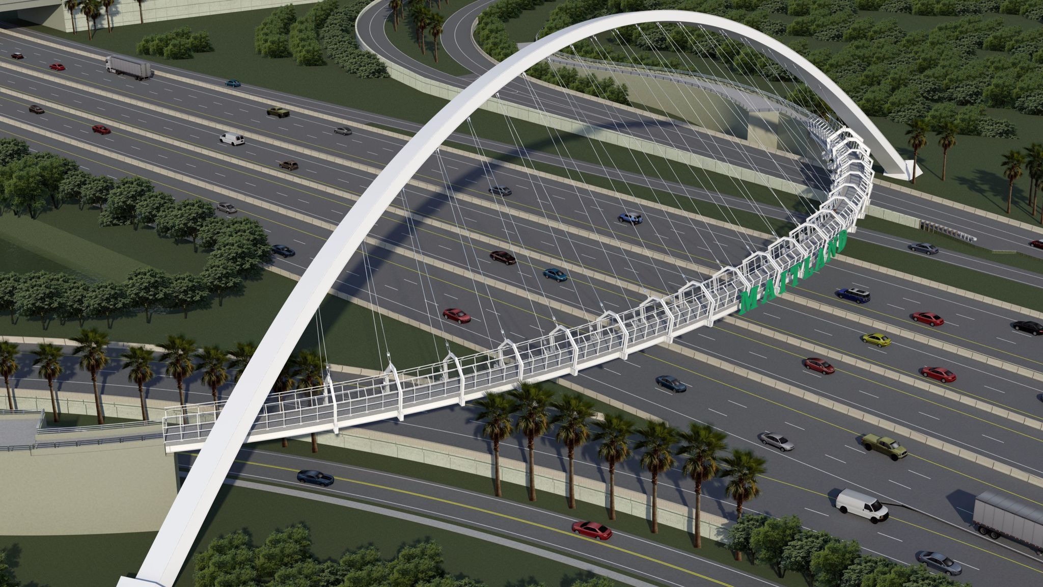 Crews begin work on pedestrian bridge over I-4 in Maitland - Orlando ...
