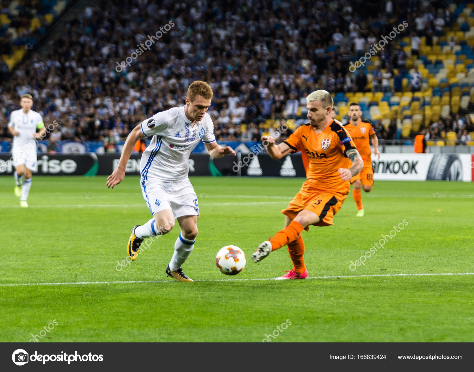 UEFA Europa League football match Dynamo Kyiv Skenderbeu. – Stock ...