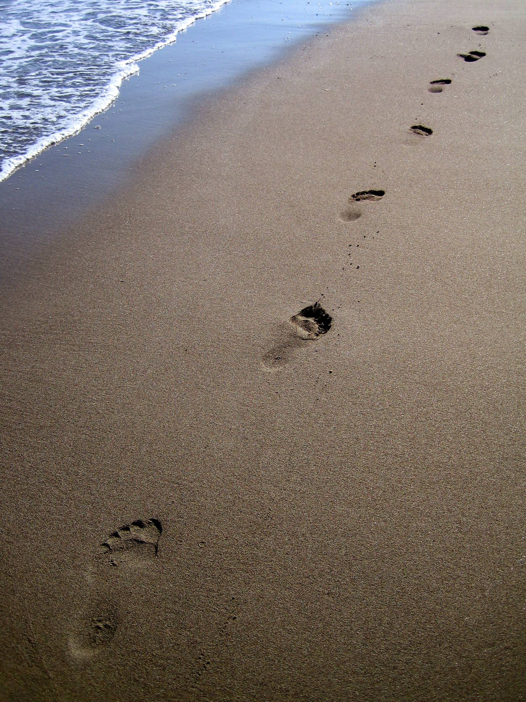 footsteps in sand | Reflections in The WORD