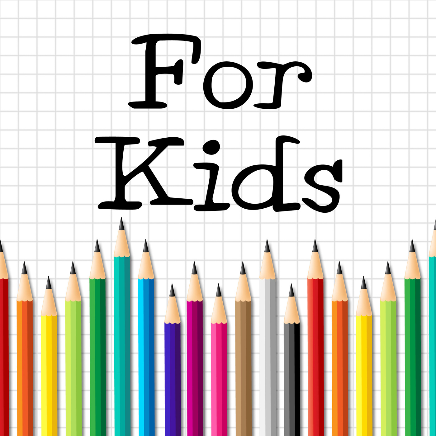 For kids pencils indicates youngsters learn and education photo