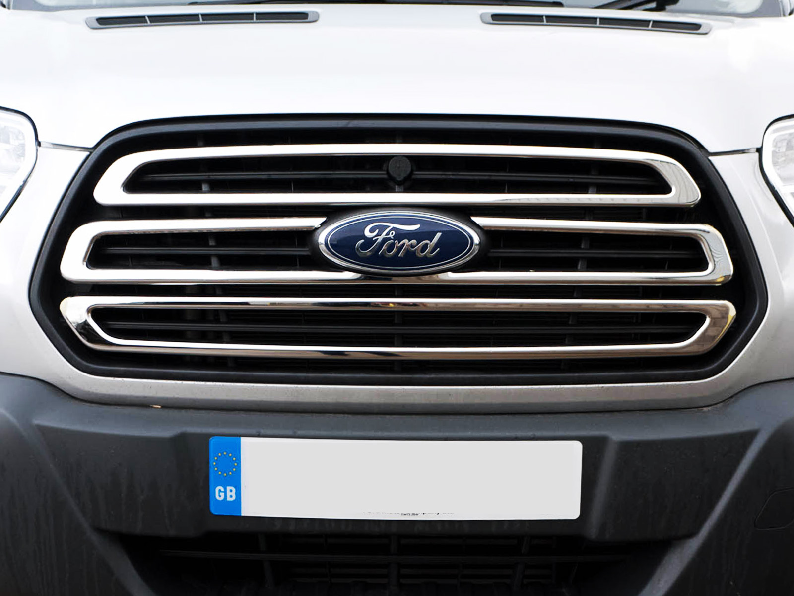 Chrome Stainless Steel 3pc Front Grille Surround for Ford Transit ...