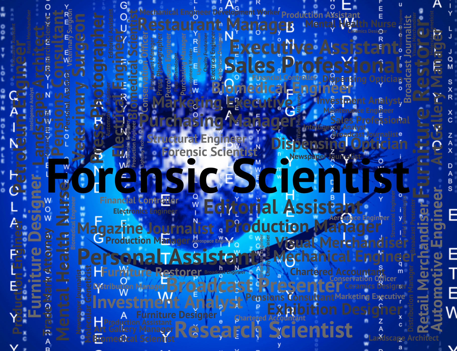 Forensic Scientist Shows Position Scientists And Word, Career, Research, Words, Word, HQ Photo